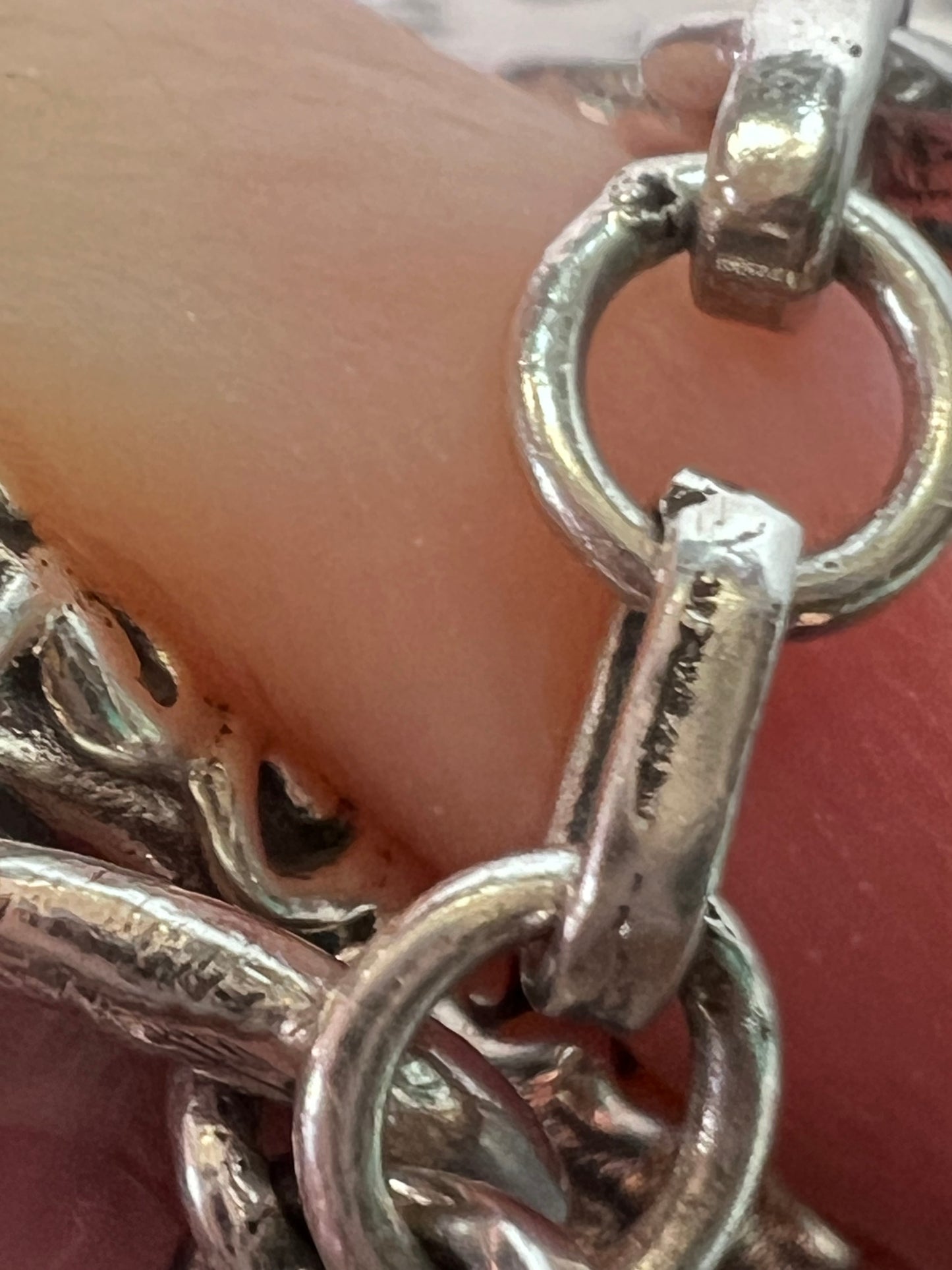 The Green Queen vintage Sterling silver toggle bracelet with green quartz