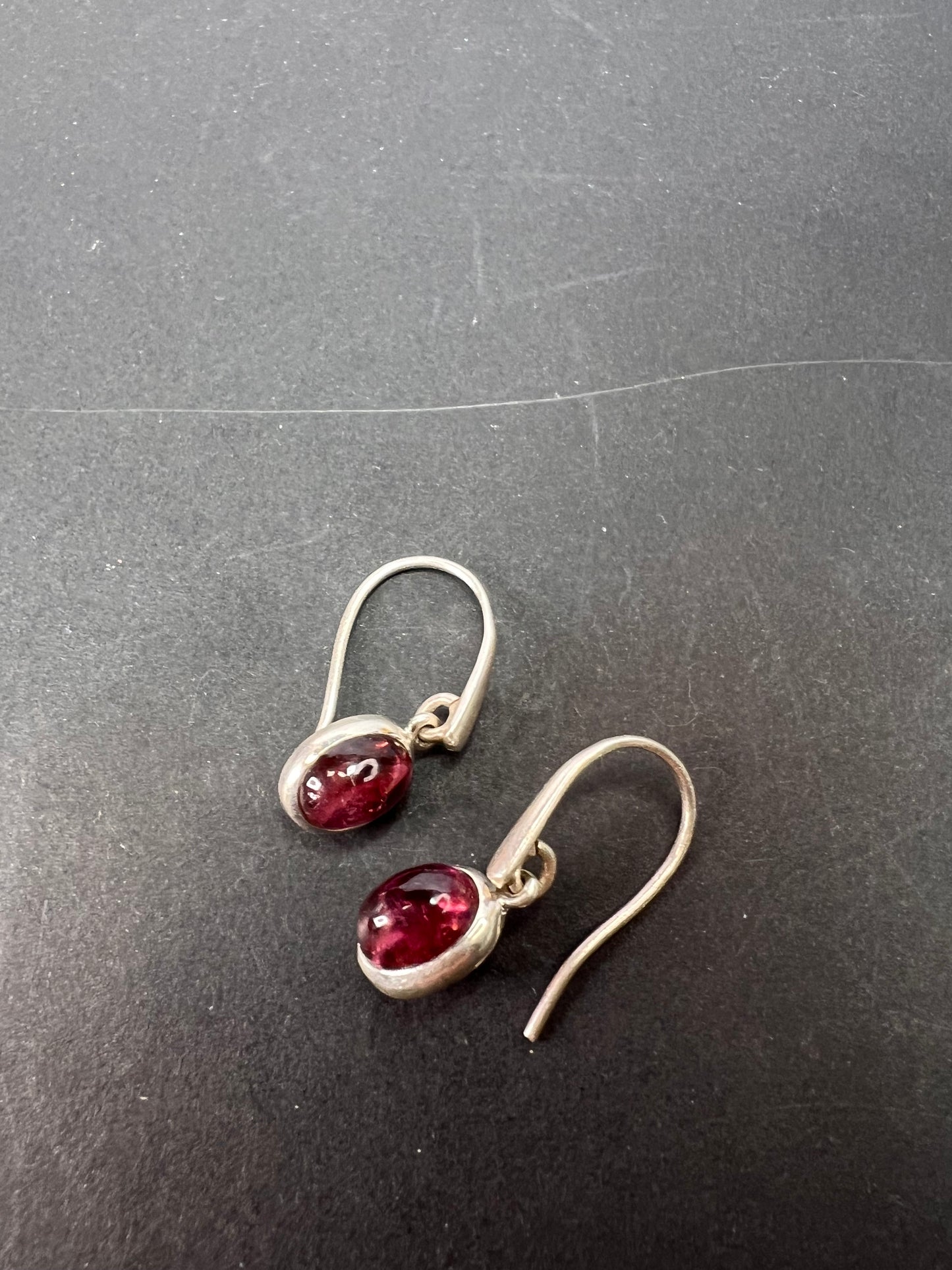 NEW Rubellite sterling silver dangle earrings 3.39 grams