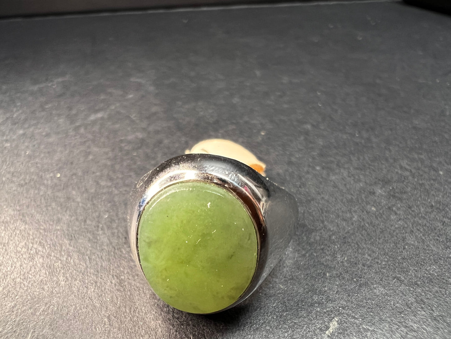 Vintage jade Pa Ha Co sterling silver ring size 8