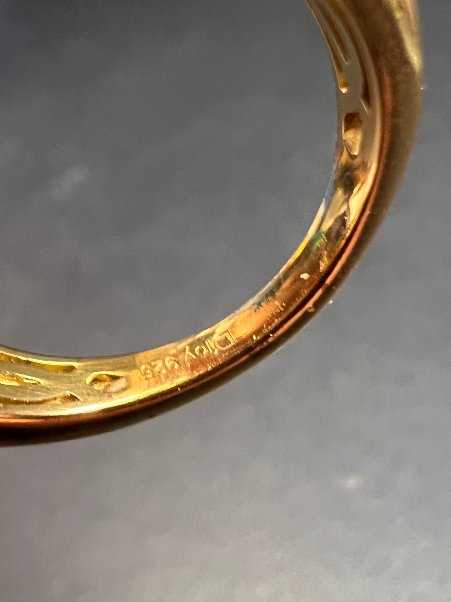 NEW chocolate sapphire multi gem cocktail ring in vermeil size 7