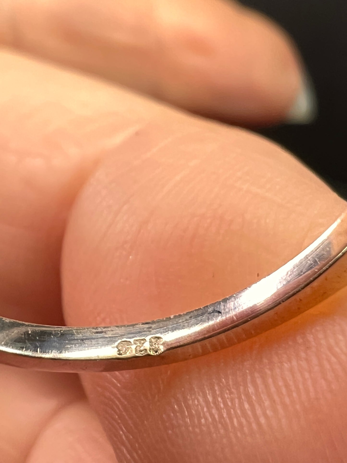 Blue topaz emerald cut sterling silver ring size 7