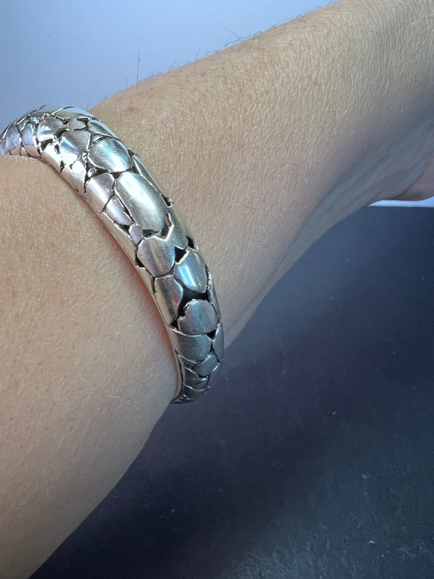 New Bali silver cuff bracelet