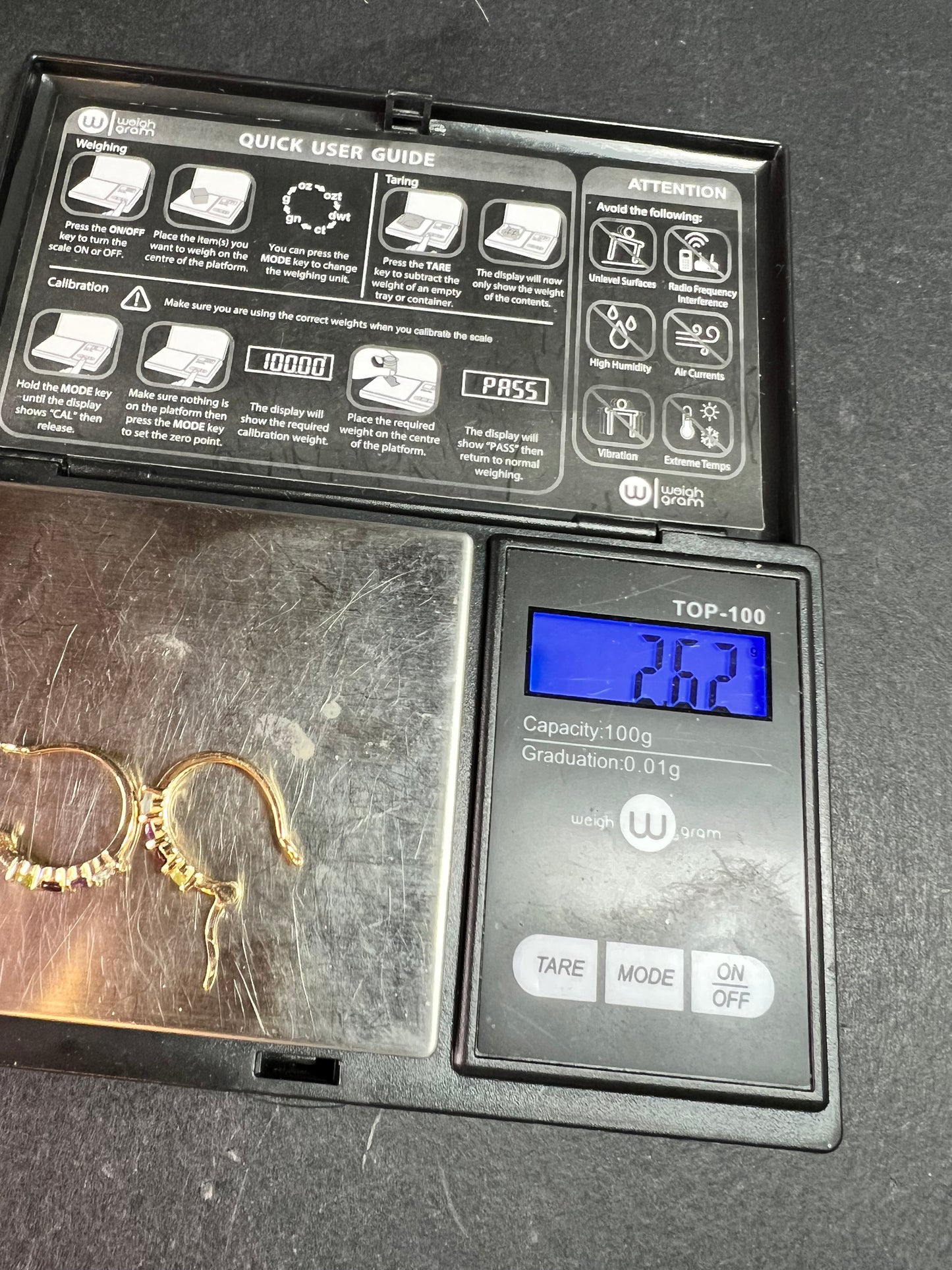 Gold Over Sterling Multi Gemstone Hoop Earrings PAJ 925