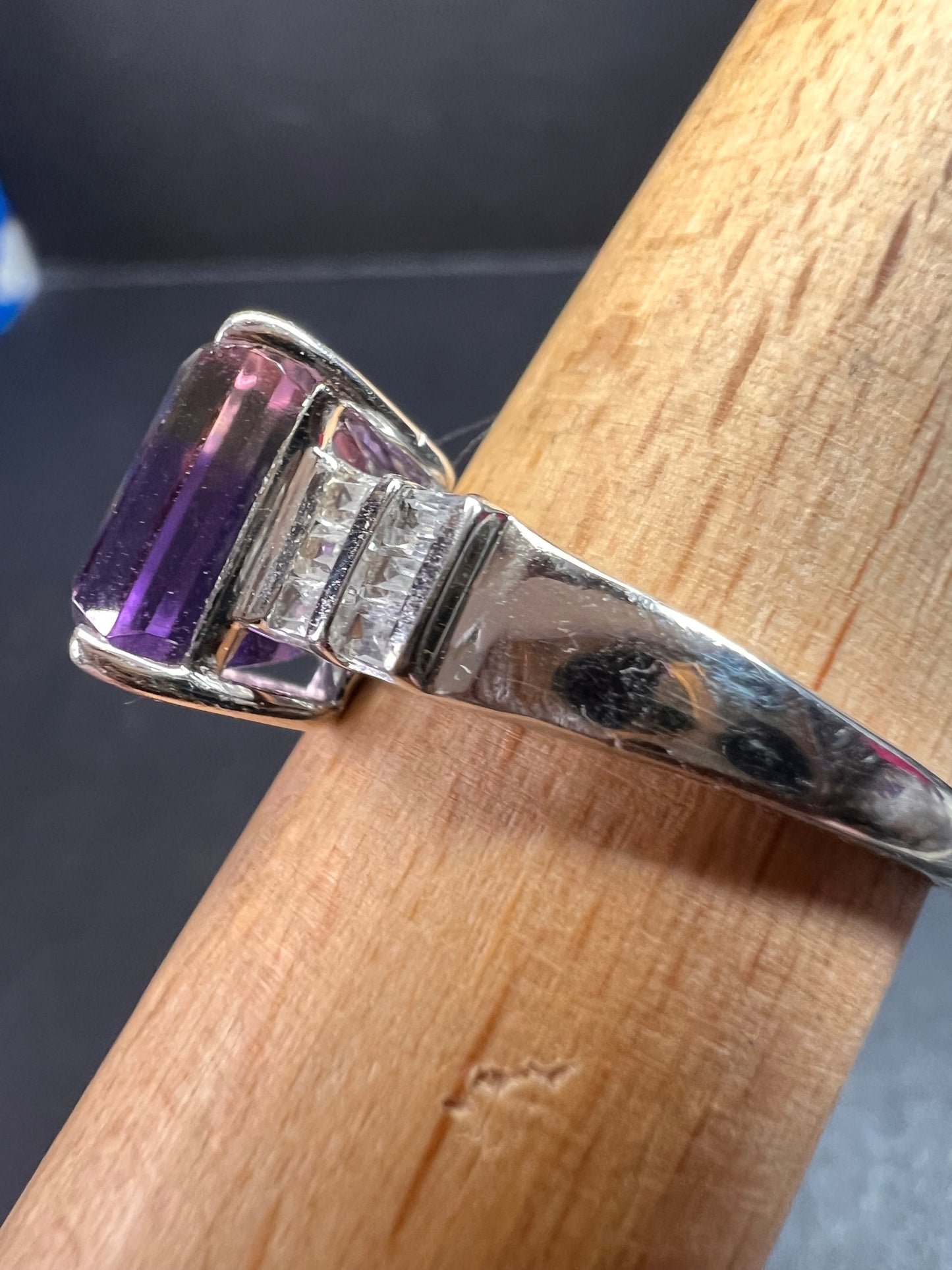 NEW ametrine and topaz sterling silver ring size 11