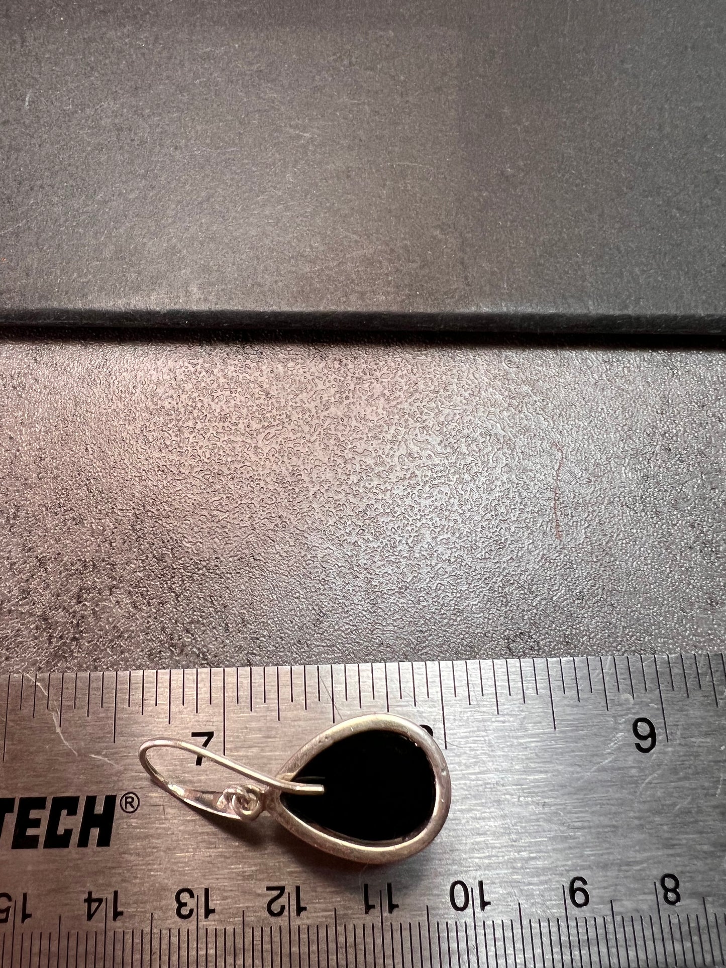 NEW Black onyx sterling silver teardrop earrings 7.57 grams