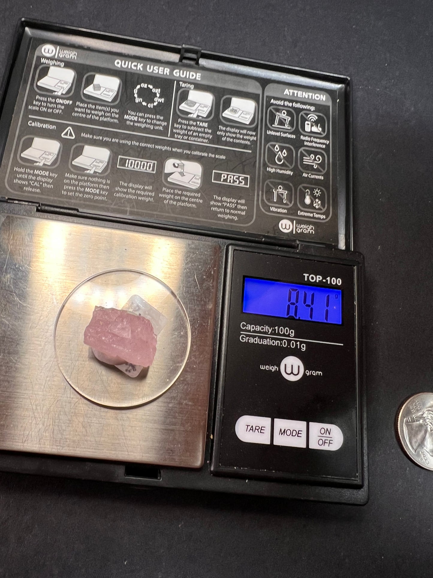 Rough African morganite specimen 8.41 grams