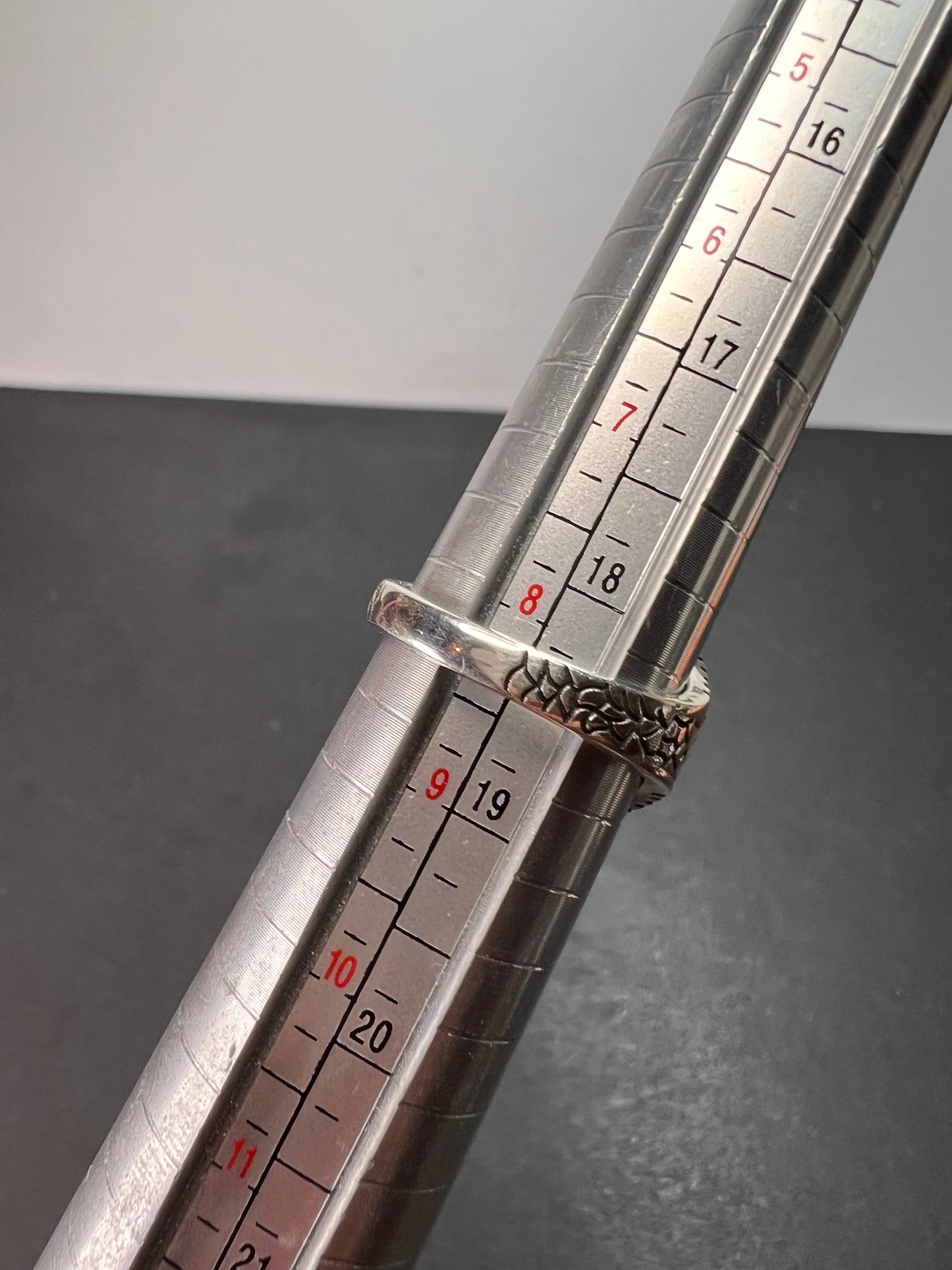 Elite shungite sterling southwest style artisan sterling silver ring size 8 *NEW*