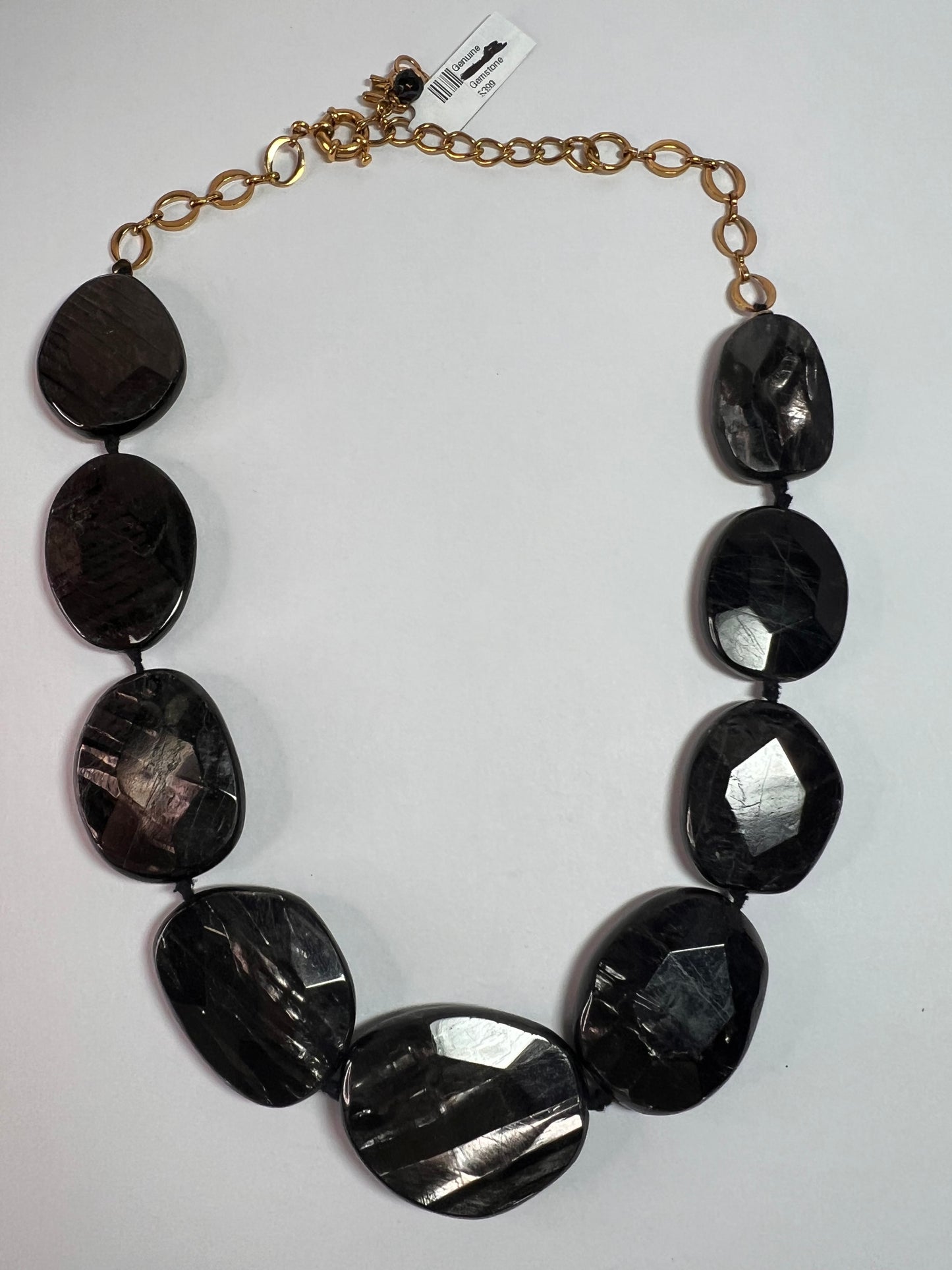 NEW Hypersthene necklace in gold over bronze