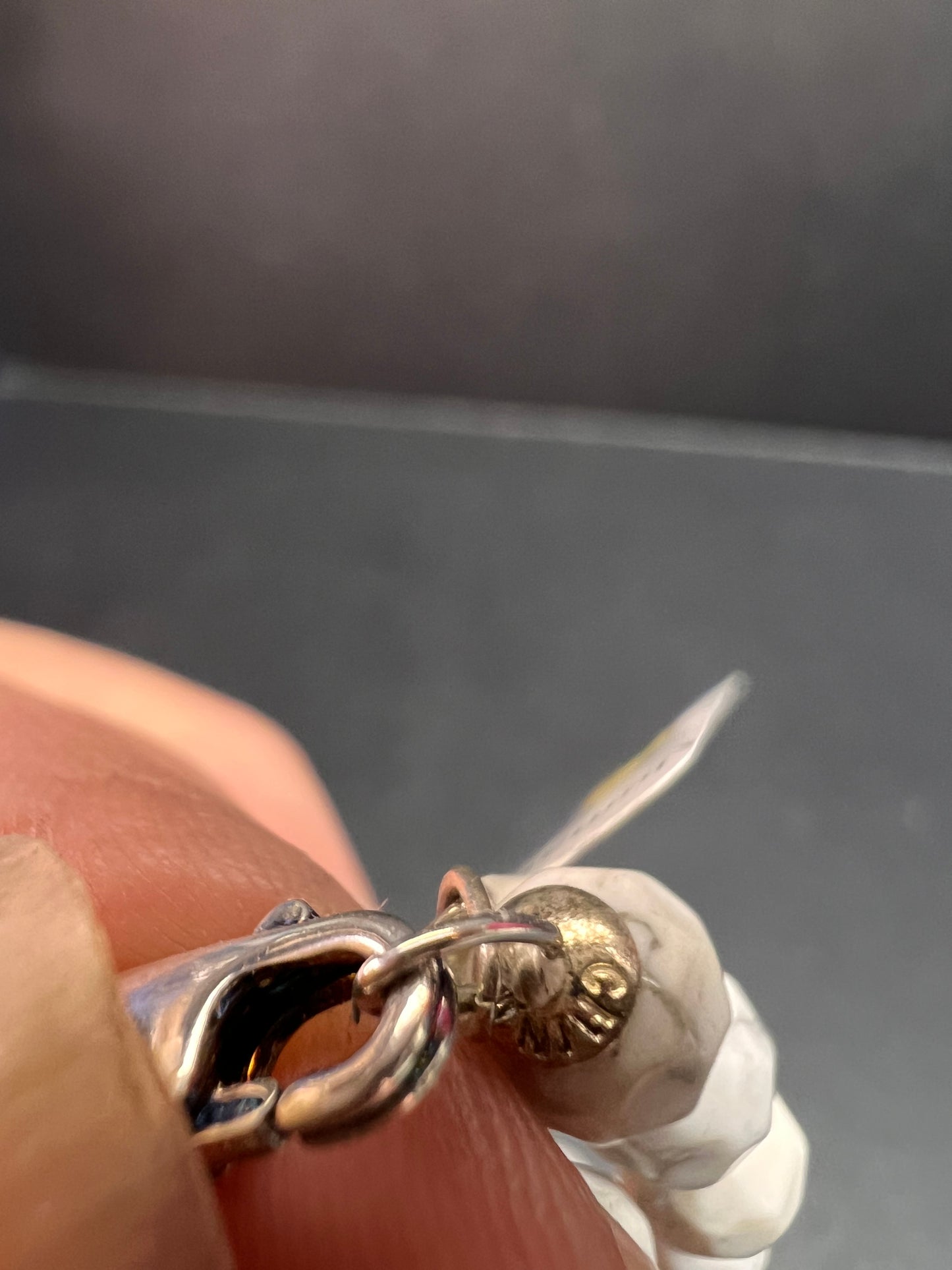 NEW howlite graduated knotted necklace with sterling silver clasp