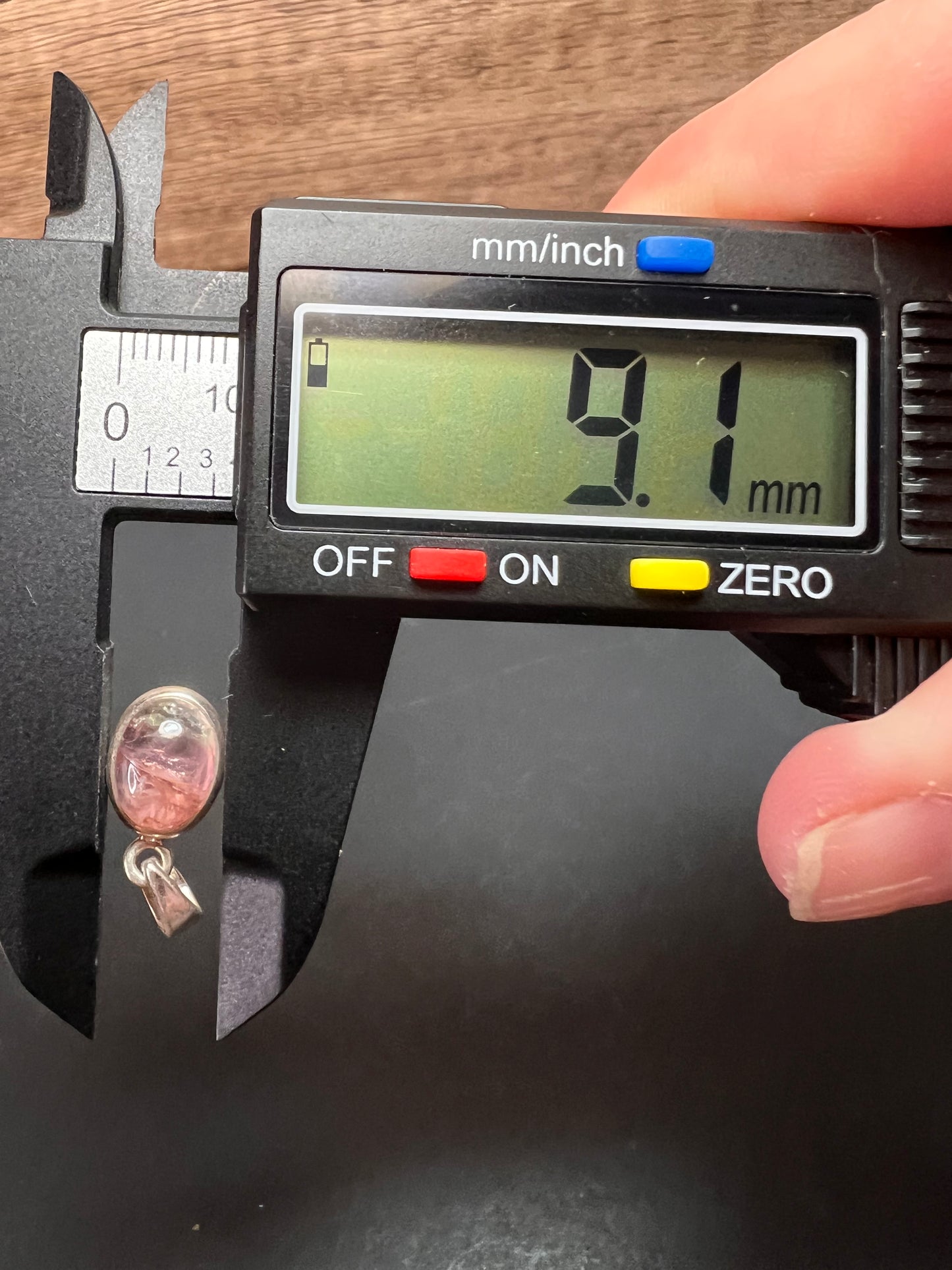 NEW Pink, lilac, blue tri tourmaline sterling silver pendant 1.79 grams