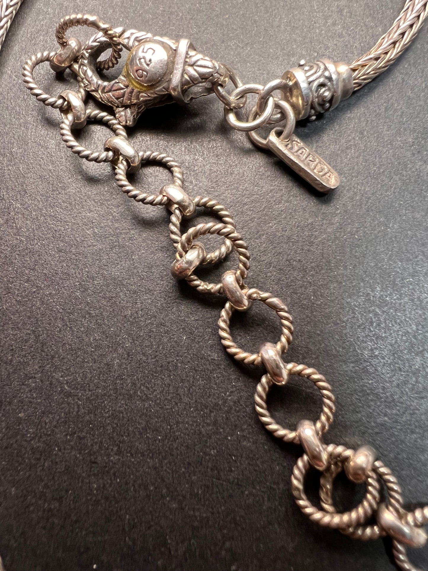 Sarda Bali sterling silver tulang naga extender 24 inch necklace