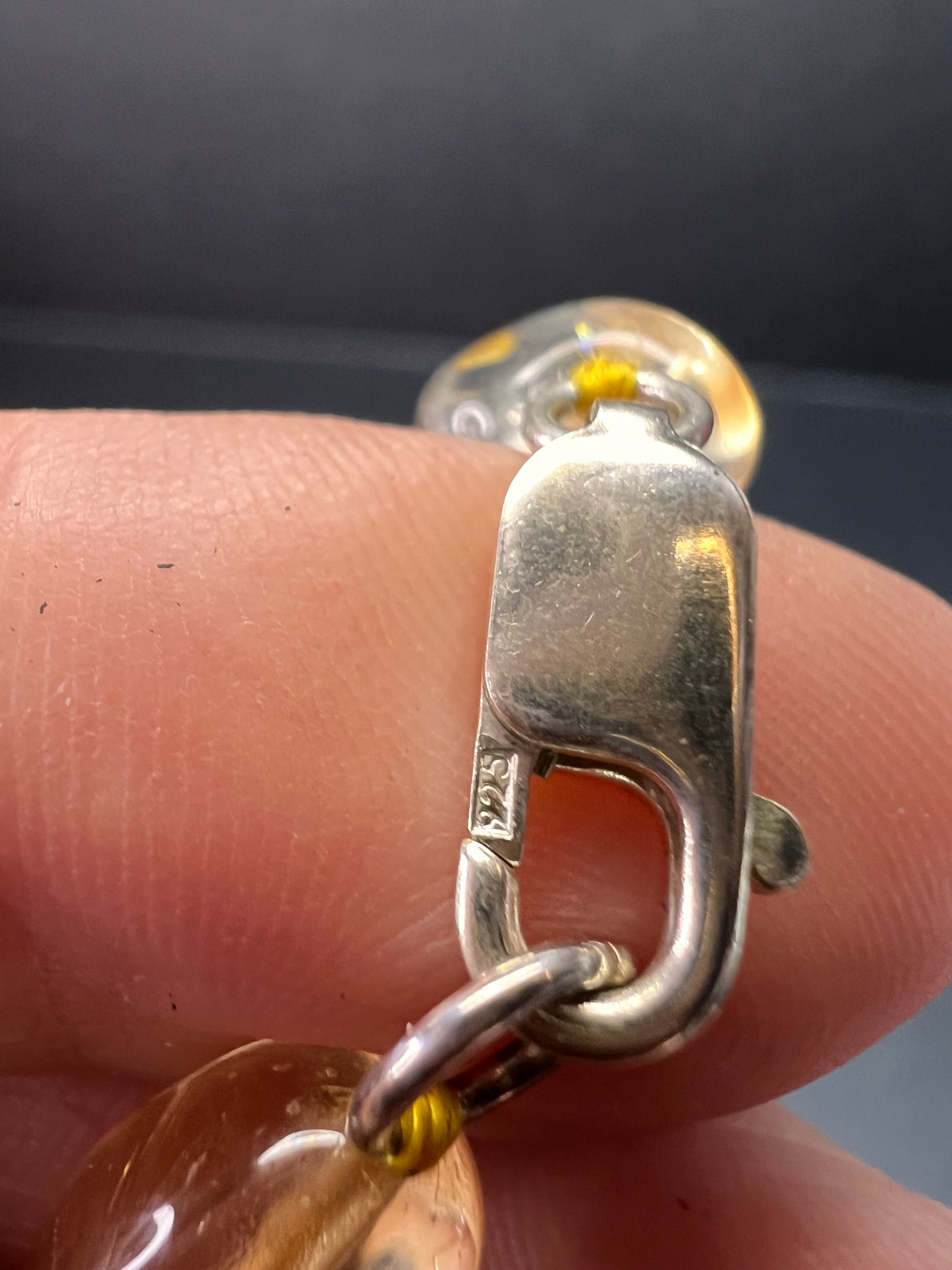 NEW citrine 20 inch necklace with sterling silver clasp