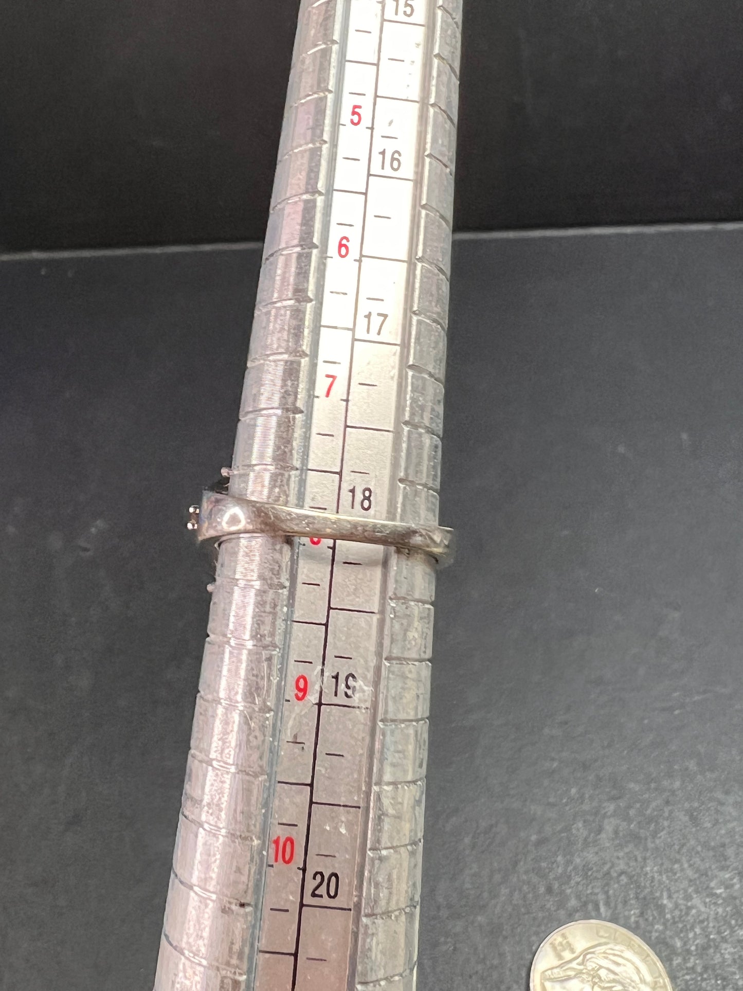 Smoky quartz Sterling silver ring size 8