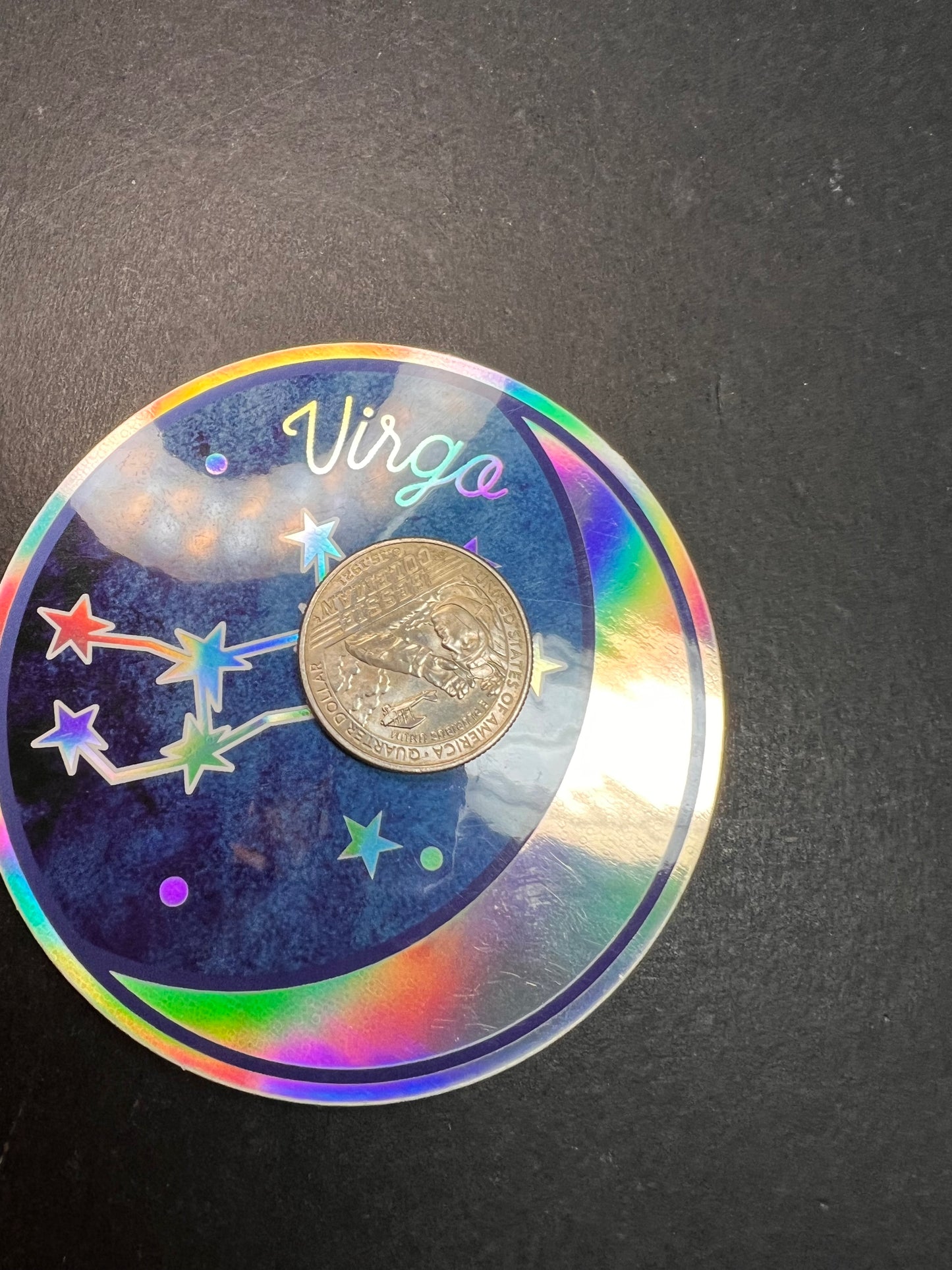 ๐พ Virgo Holographic Sticker โ Wild Flower