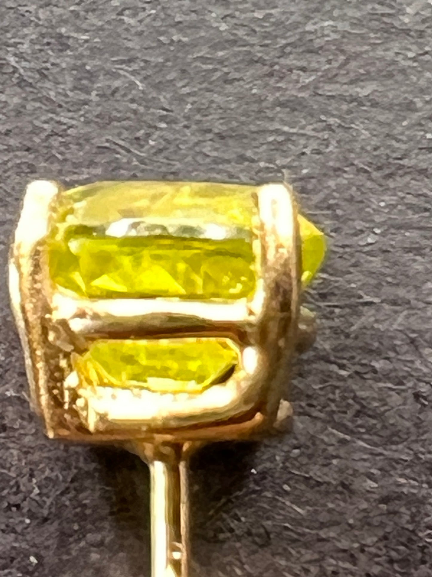 14k yellow gold sava sphene stud earrings