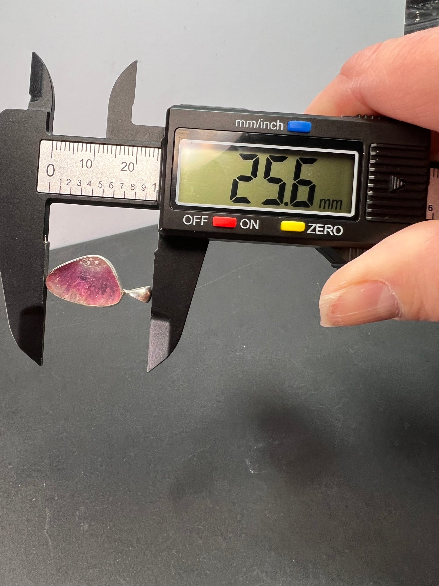 NEW Bi color pink tourmaline sterling silver pendant 1.94 grams