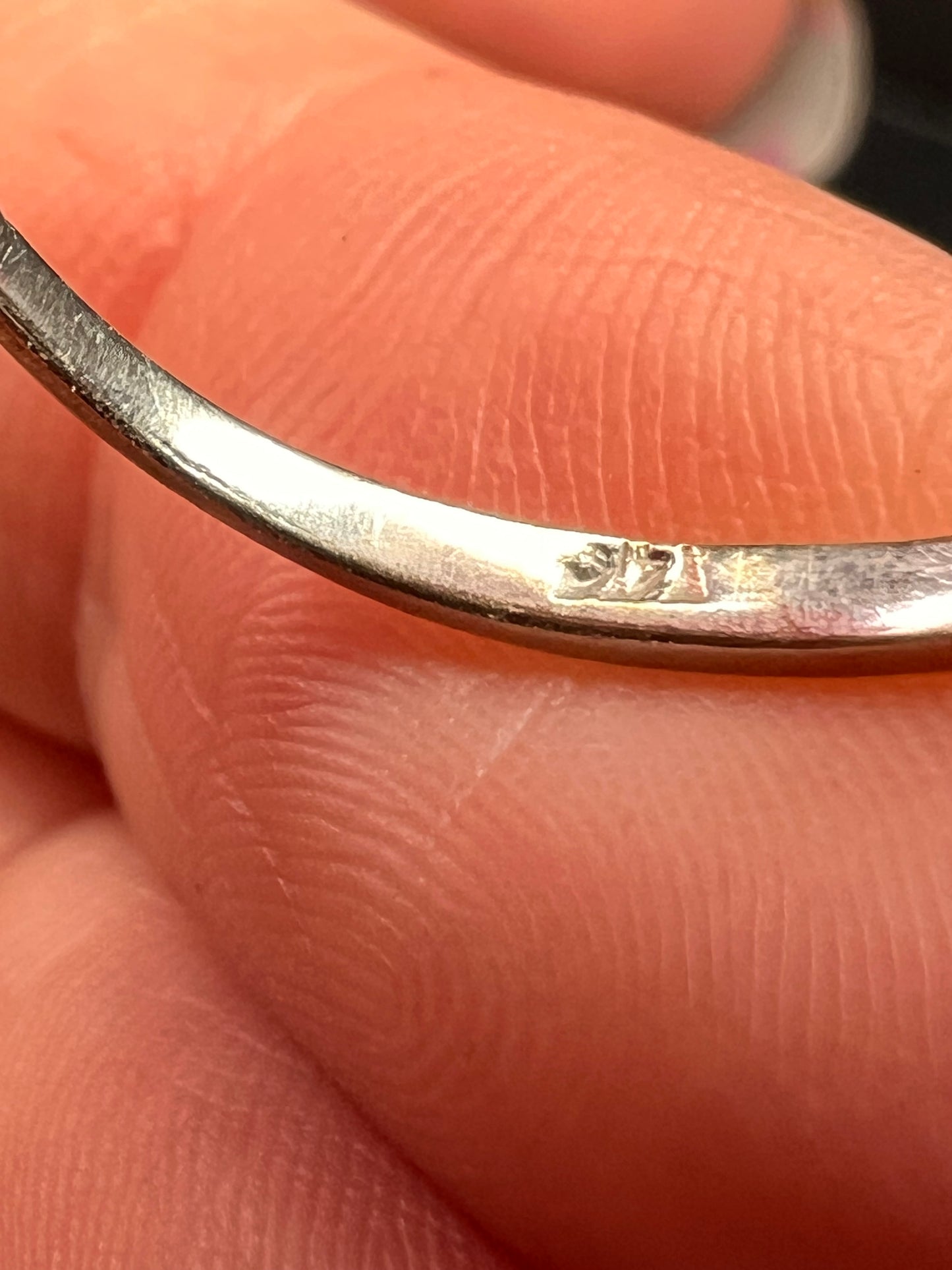 Vintage 14k white gold star ruby ring size 6