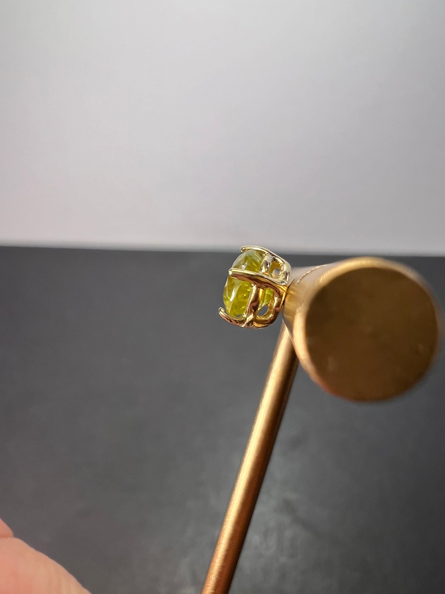 14k yellow gold sava sphene stud earrings