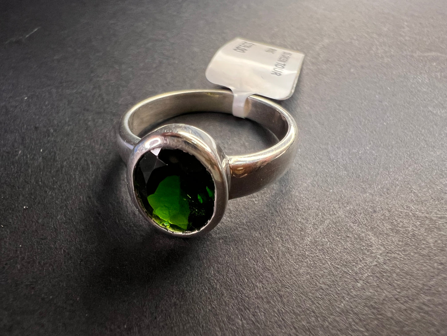 NEW Chrome tourmaline sterling silver ring size 7.5