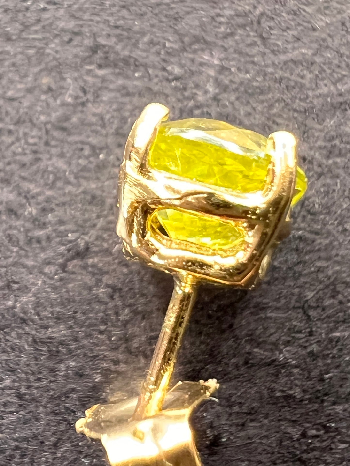 14k yellow gold sava sphene stud earrings