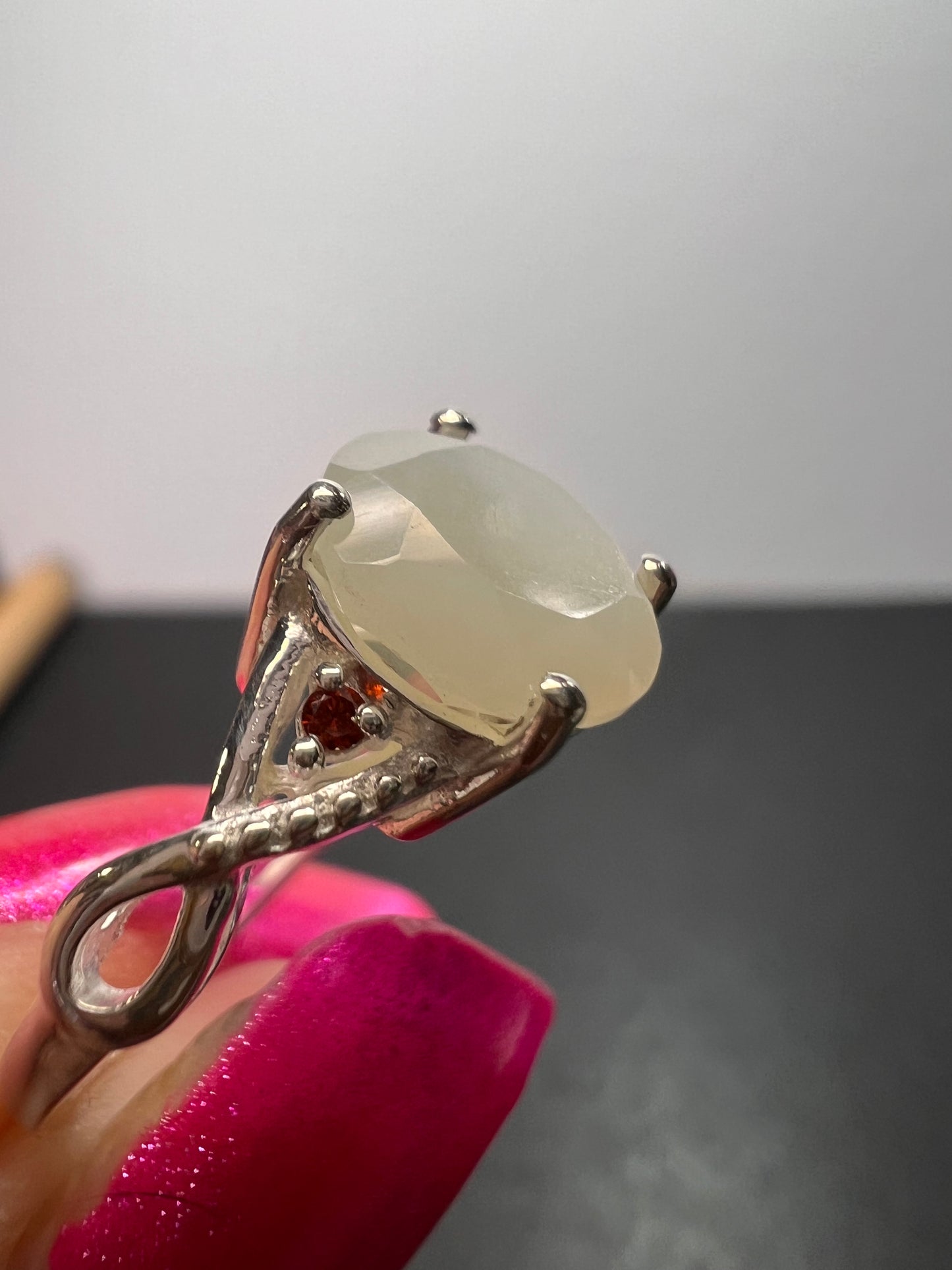 NEW silver moonstone ring in sterling silver size 6