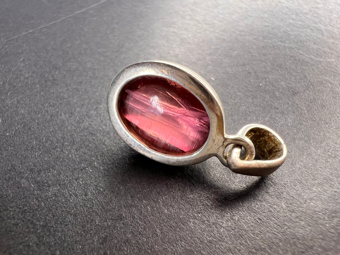 NEW Pink tourmaline Rubellite sterling silver pendant 3.03 grams