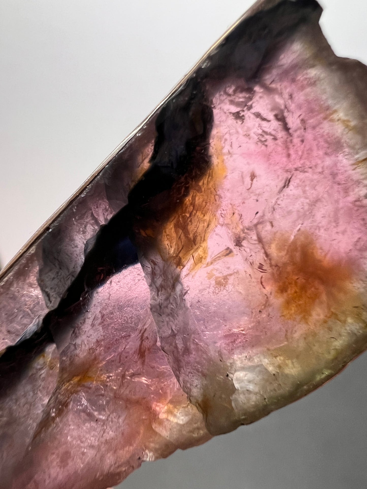 NEW Watermelon multi tourmaline sterling silver pendant 7.91 grams