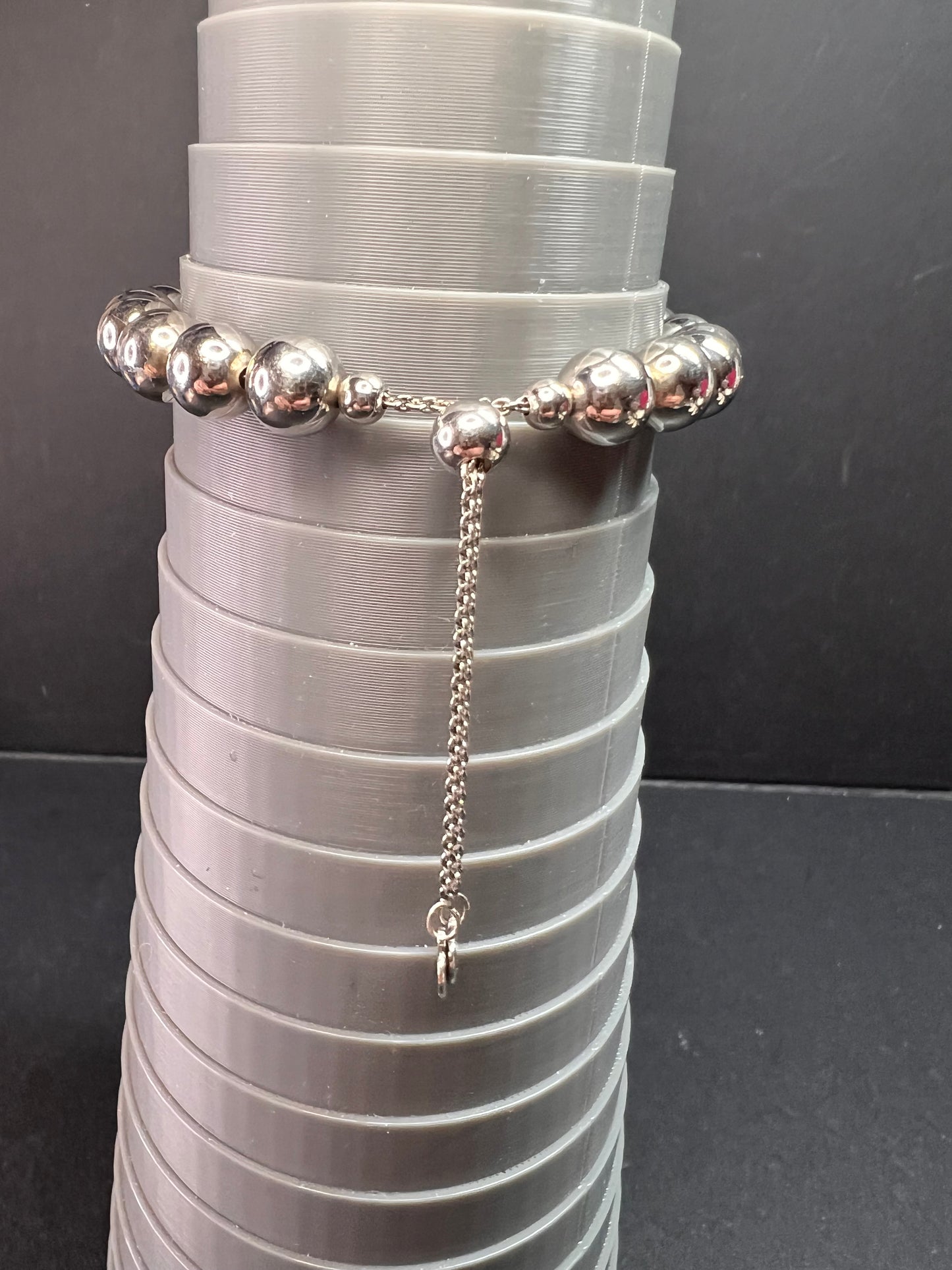 Ralph Lauren sterling silver bolo charm bracelet