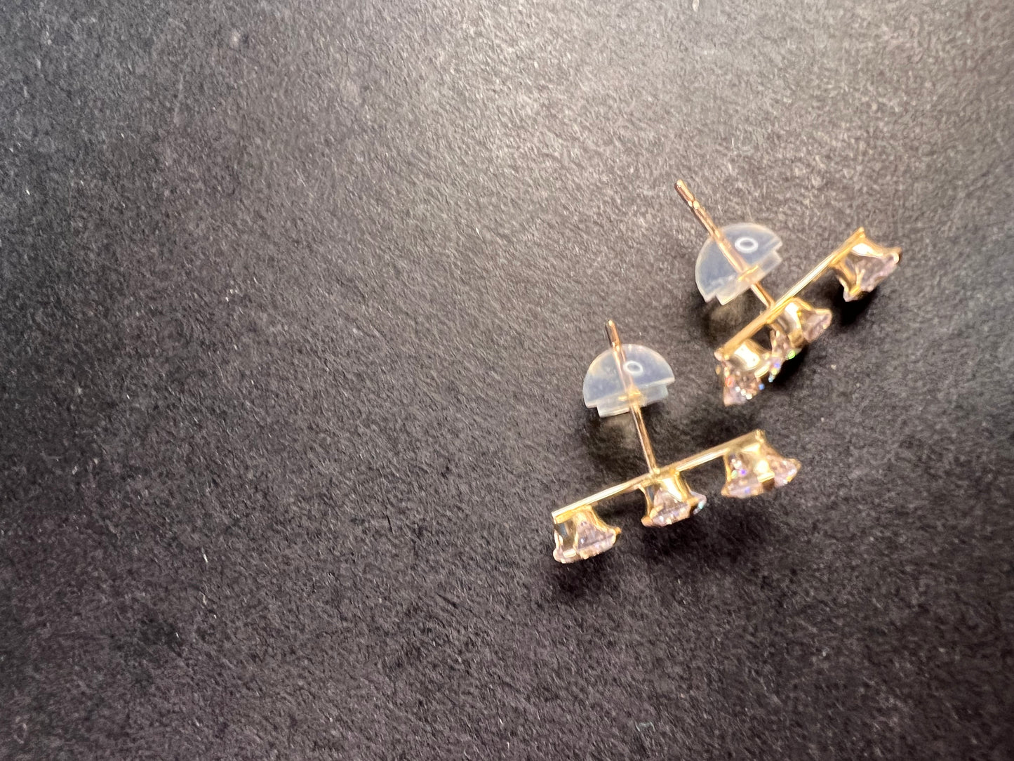 White Cubic Zirconia 10k Yellow Gold Earrings 2.45ctw