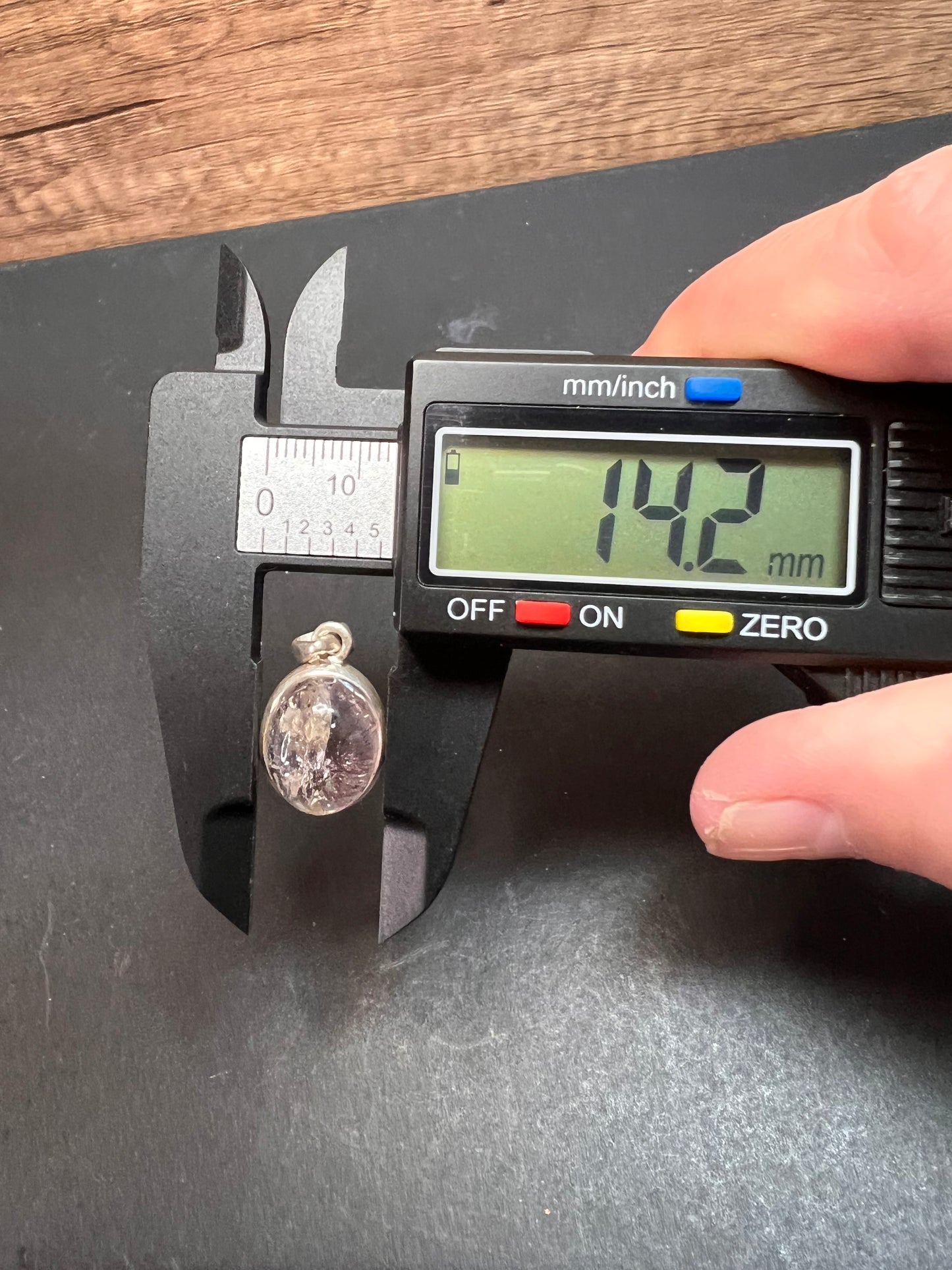 NEW Lepidocrocite super 7 sterling silver oval pendant 4.13 grams