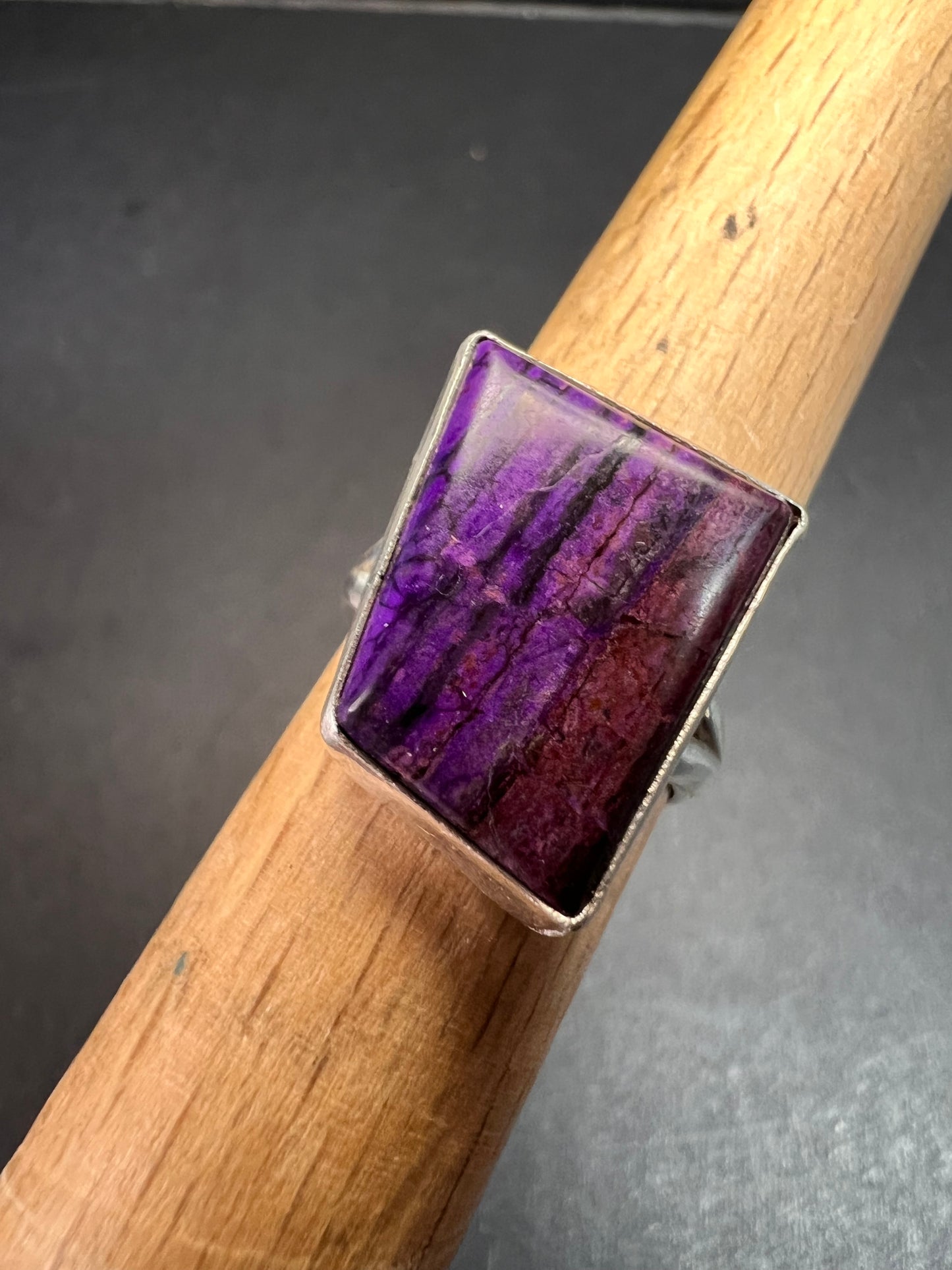 Vintage sugilite sterling silver ring size 5