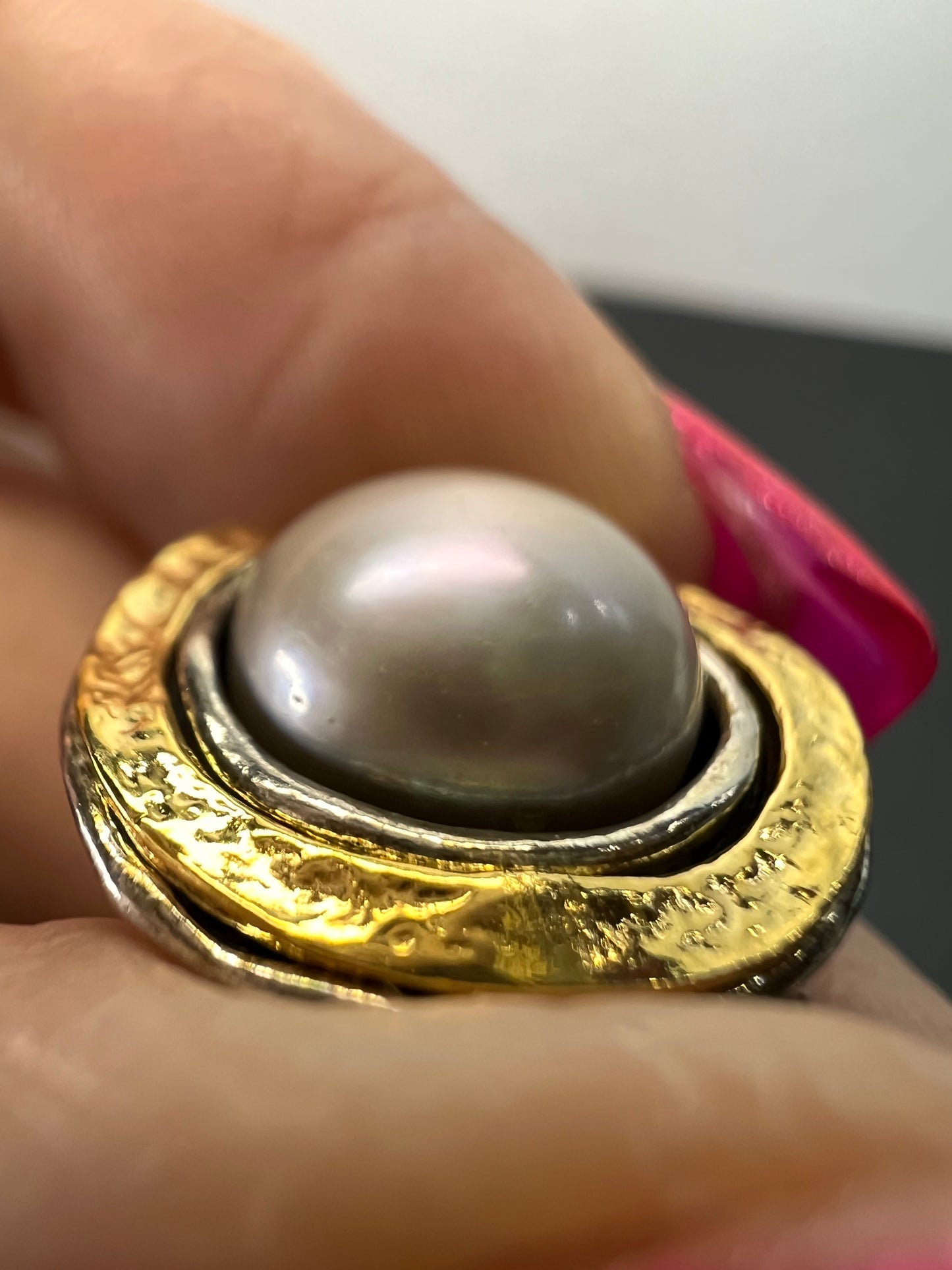 Silver Cultured Freshwater Pearl Sterling Silver With 14k Yellow Gold Over Accent Necklace