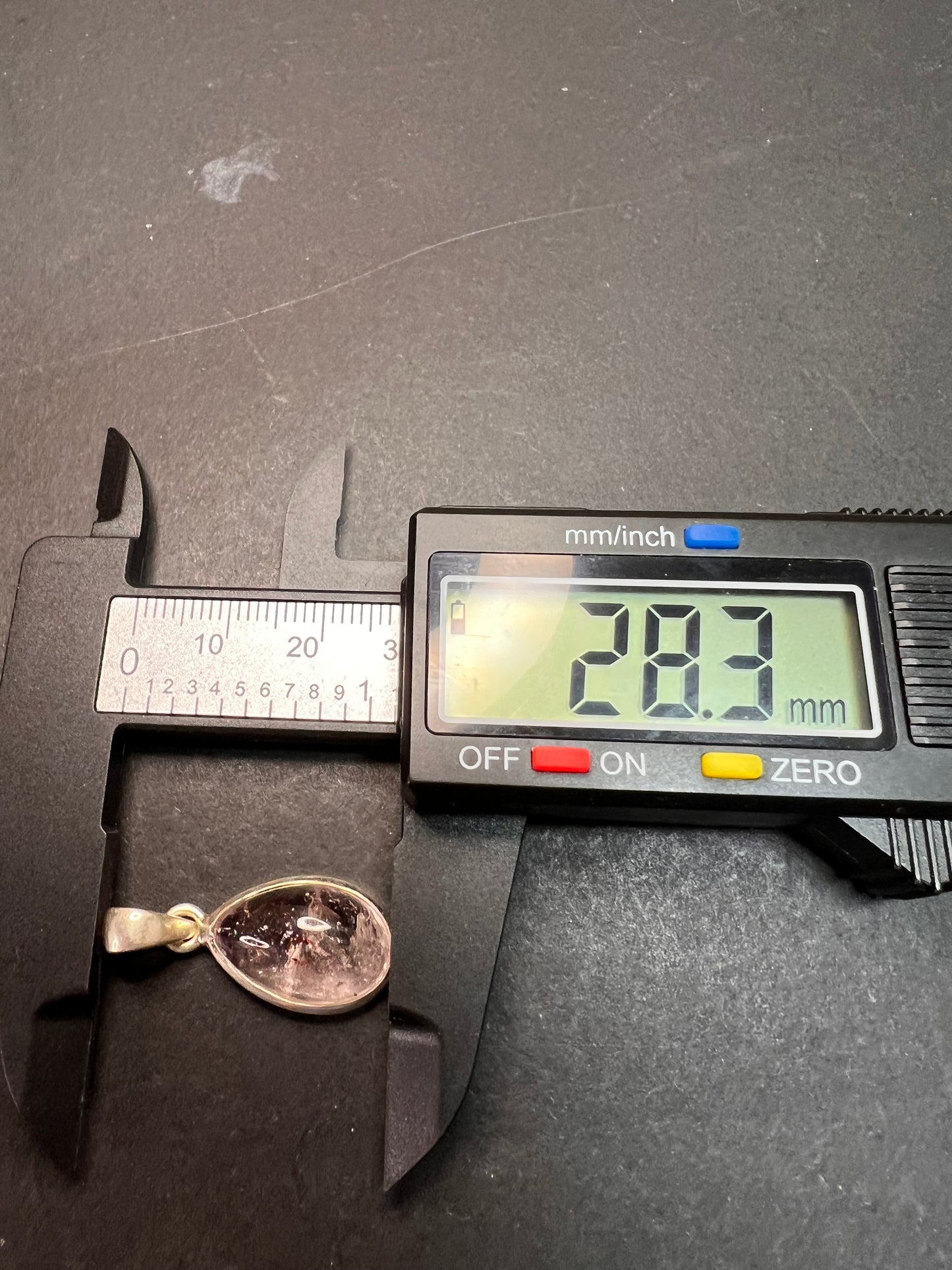 NEW Lepidocrocite super 7 teardrop sterling silver pendant 3.46 grams