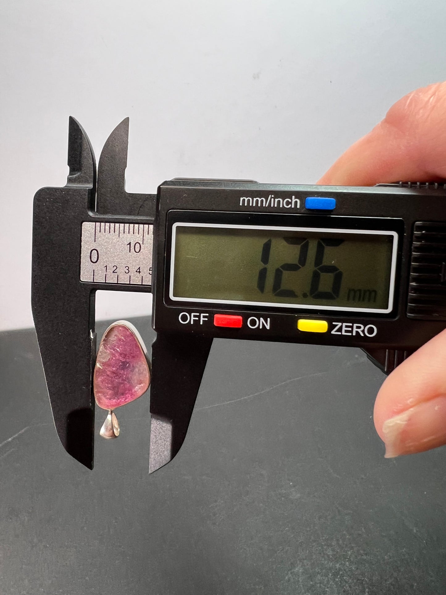 NEW Bi color pink tourmaline sterling silver pendant 1.94 grams