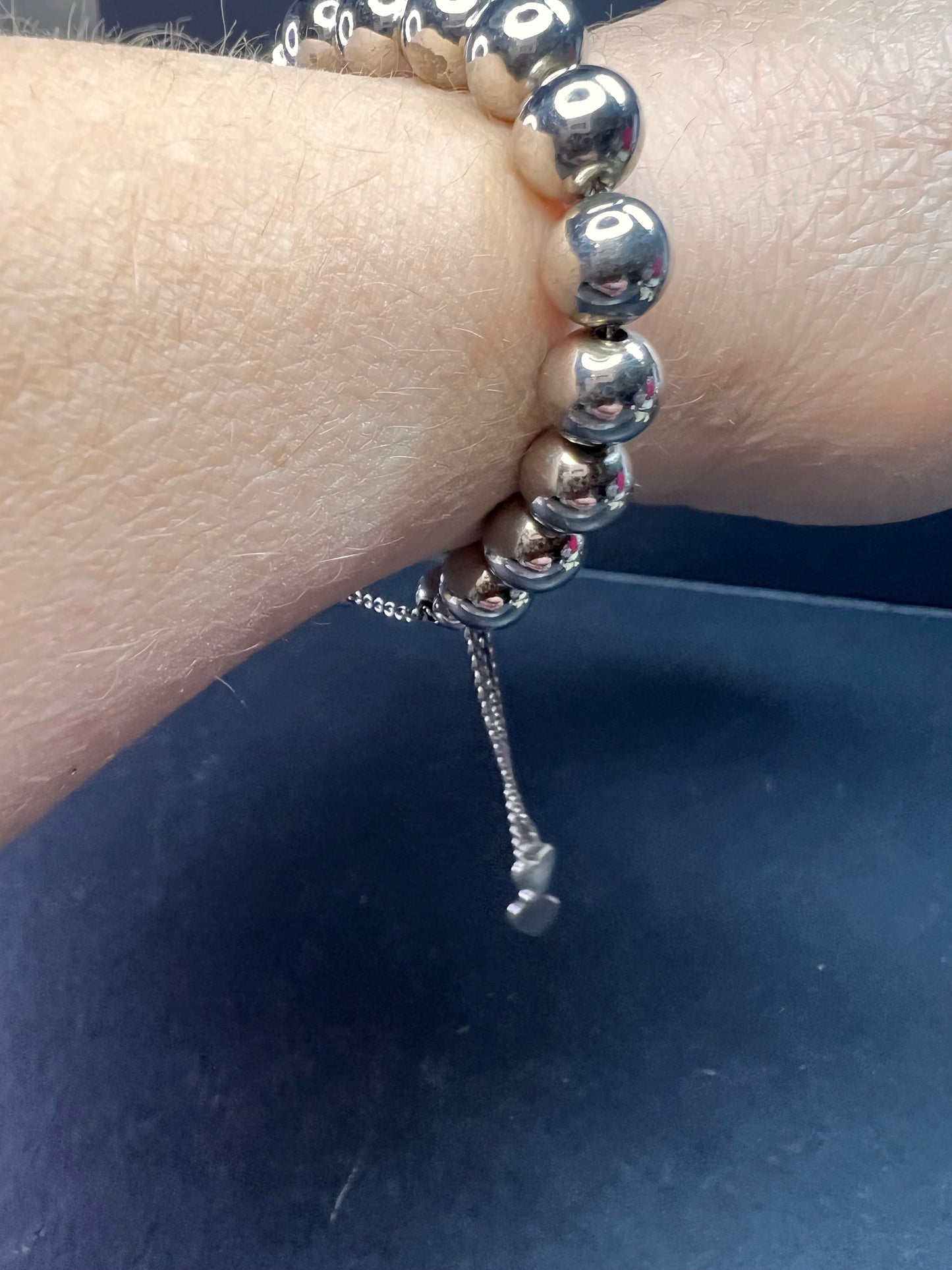 Ralph Lauren sterling silver bolo charm bracelet