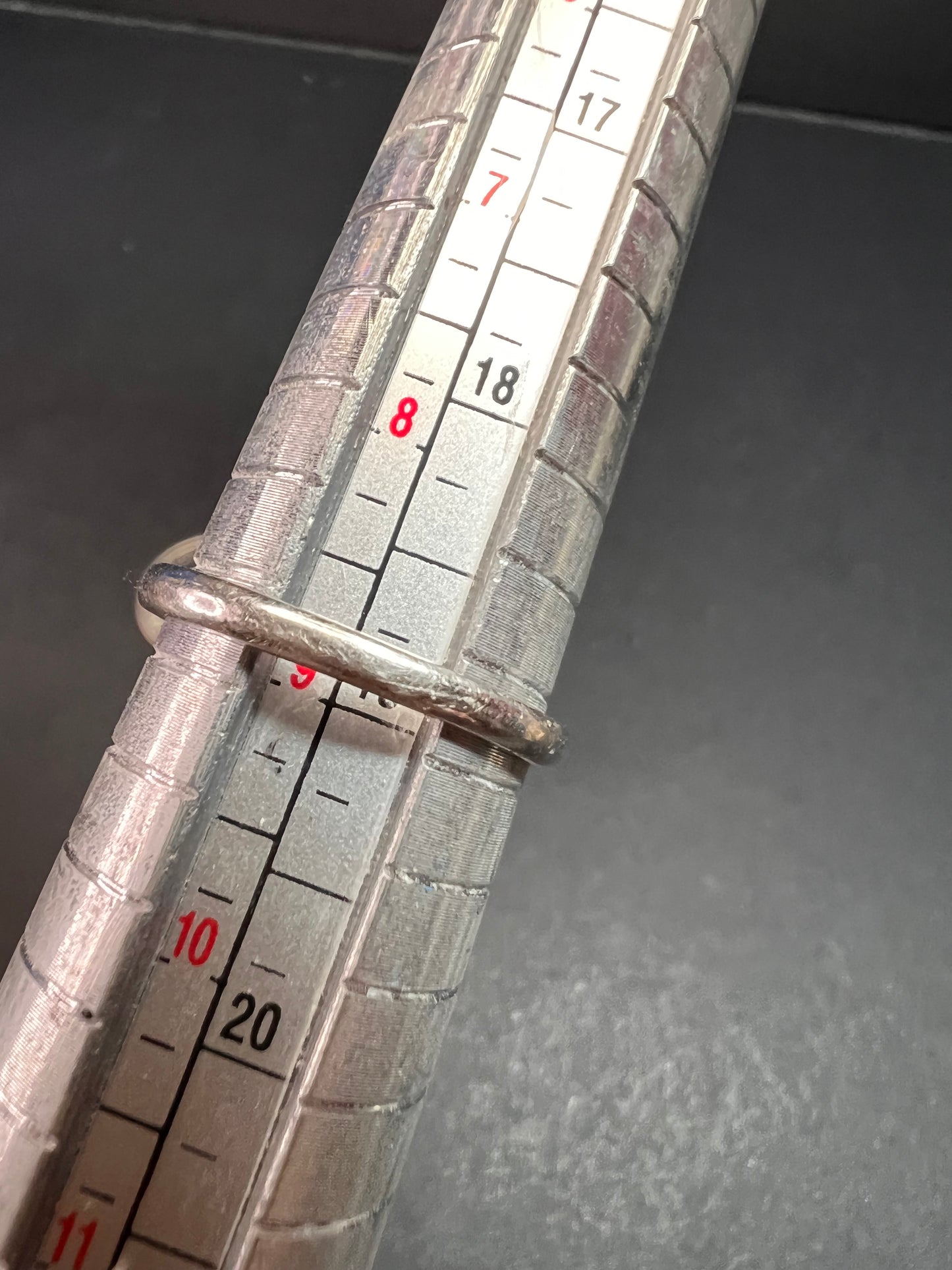 Lab created padparadscha sapphire rhodium over sterling silver solitaire ring size 9