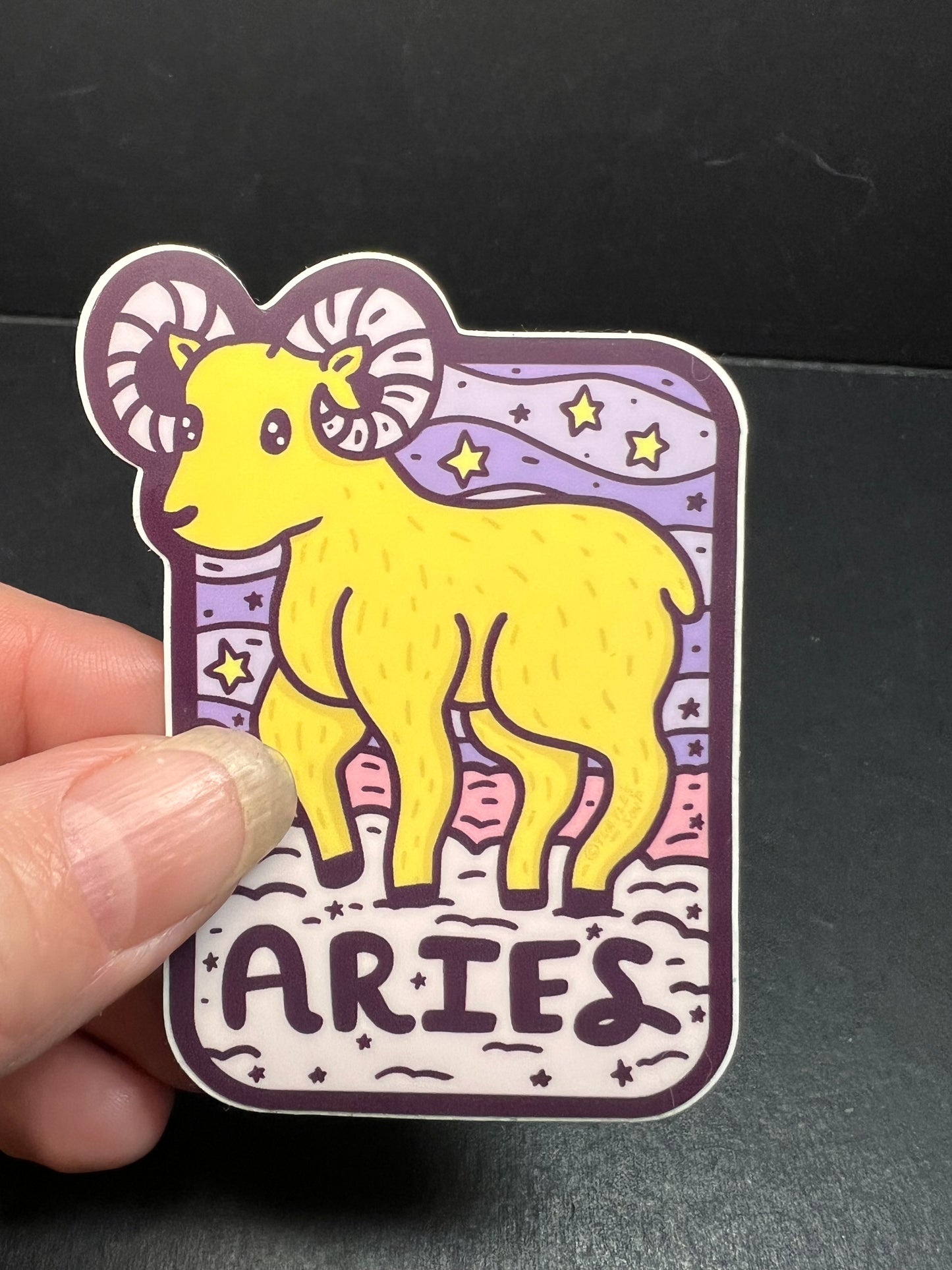 Turtle’s Soup Aries Zodiac Sticker – Waterproof Vinyl