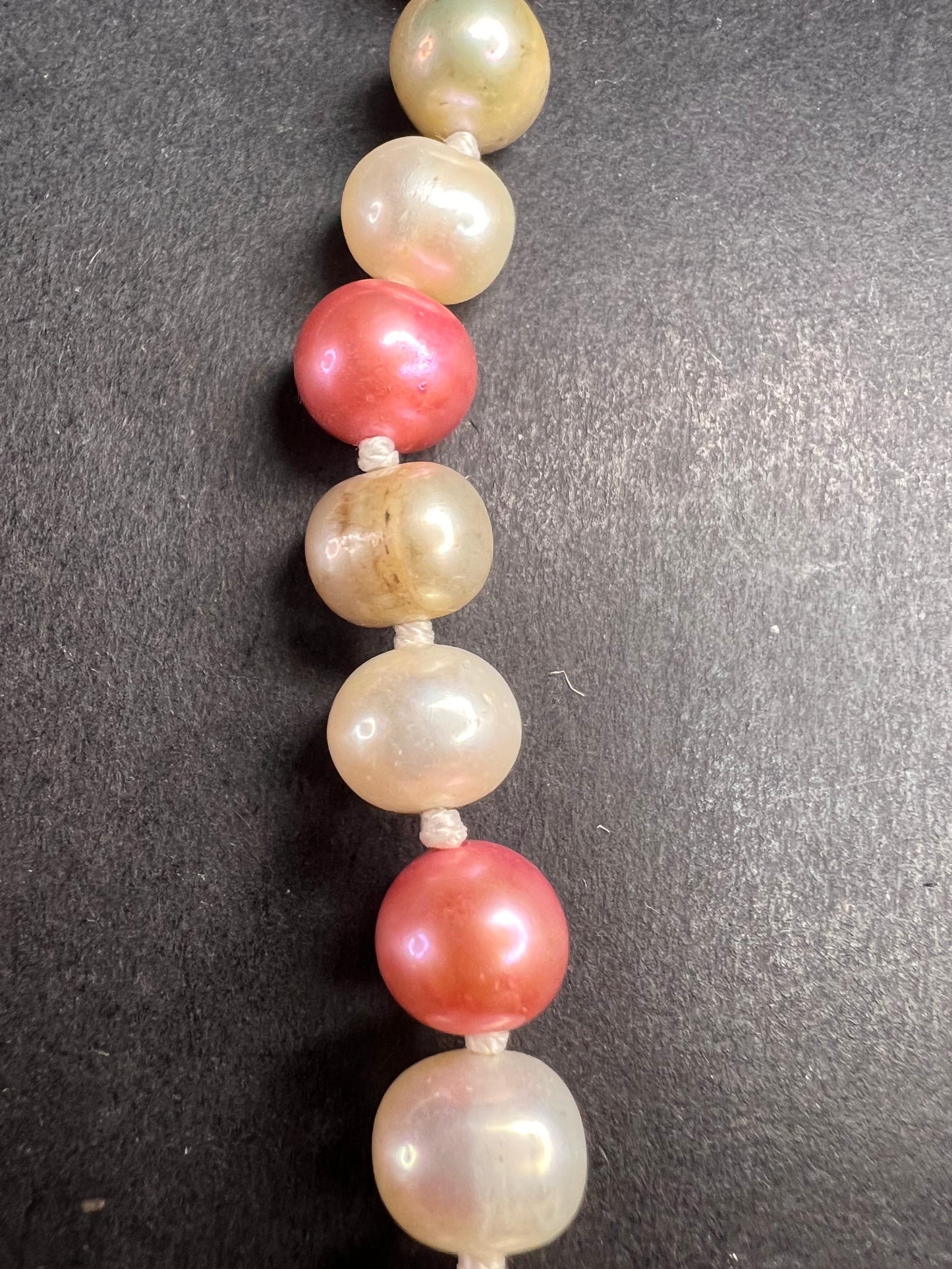 NEW multi colored freshwater pearl necklace with sterling silver clasp