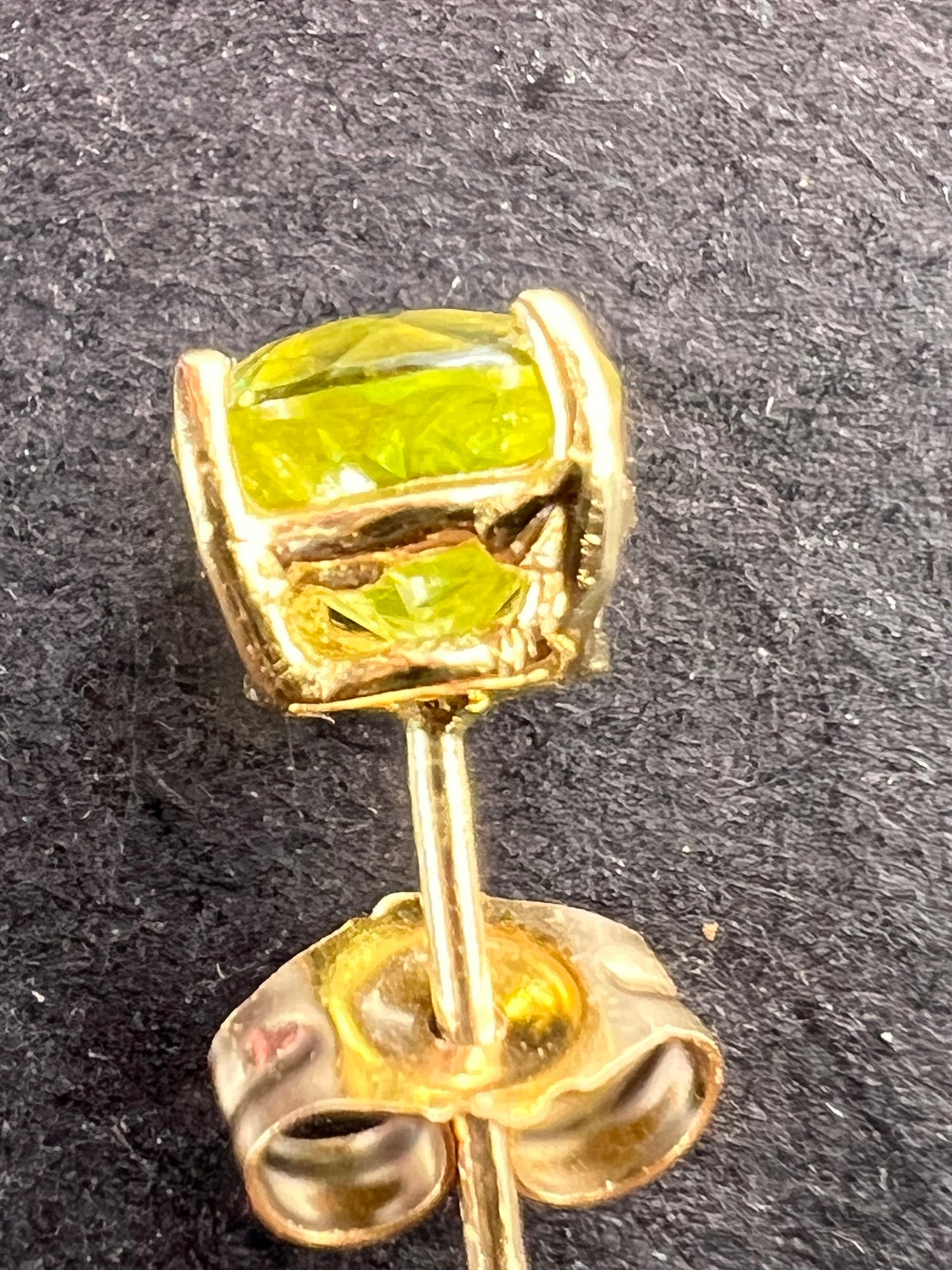 14k yellow gold sava sphene stud earrings