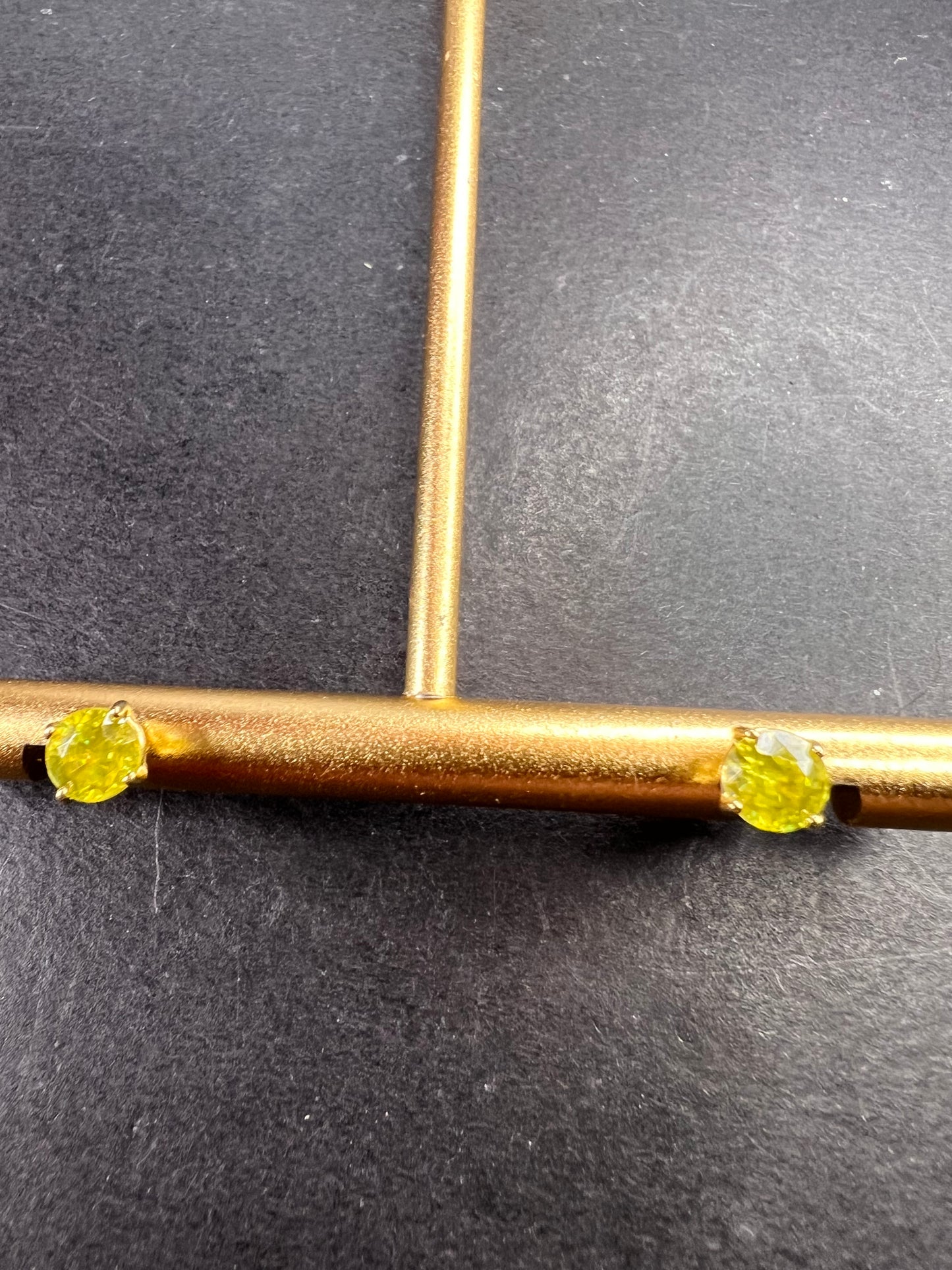 14k yellow gold sava sphene stud earrings