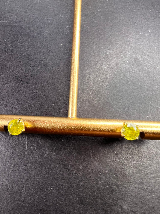 14k yellow gold sava sphene stud earrings