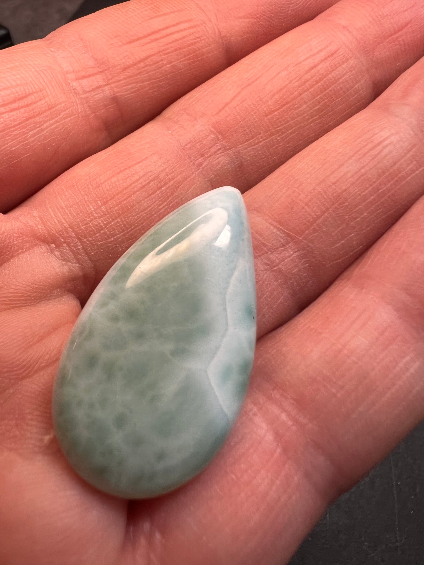 Larimar polished teardrop