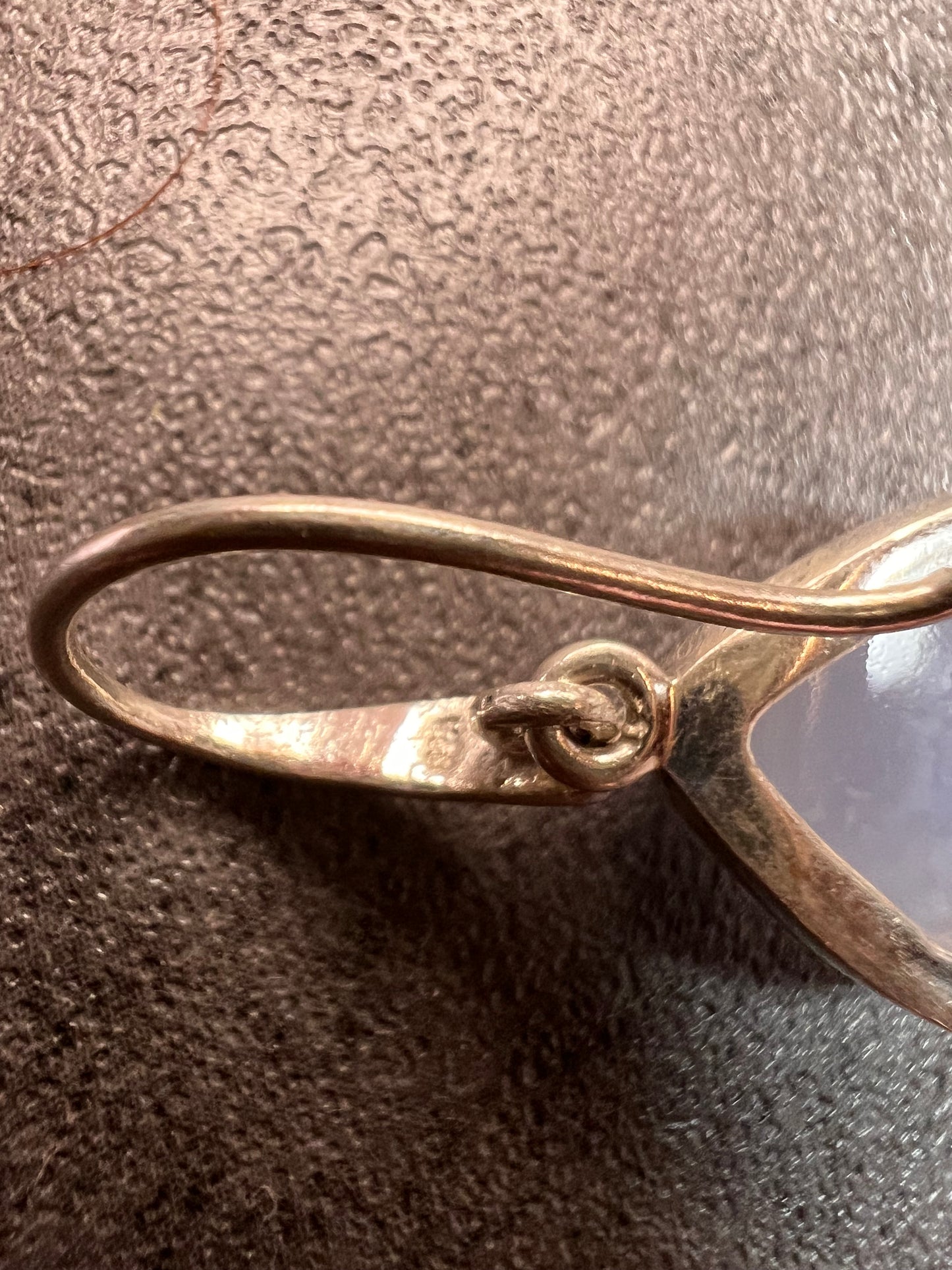 NEW Blue chalcedony sterling silver drop earrings 8.61 grams