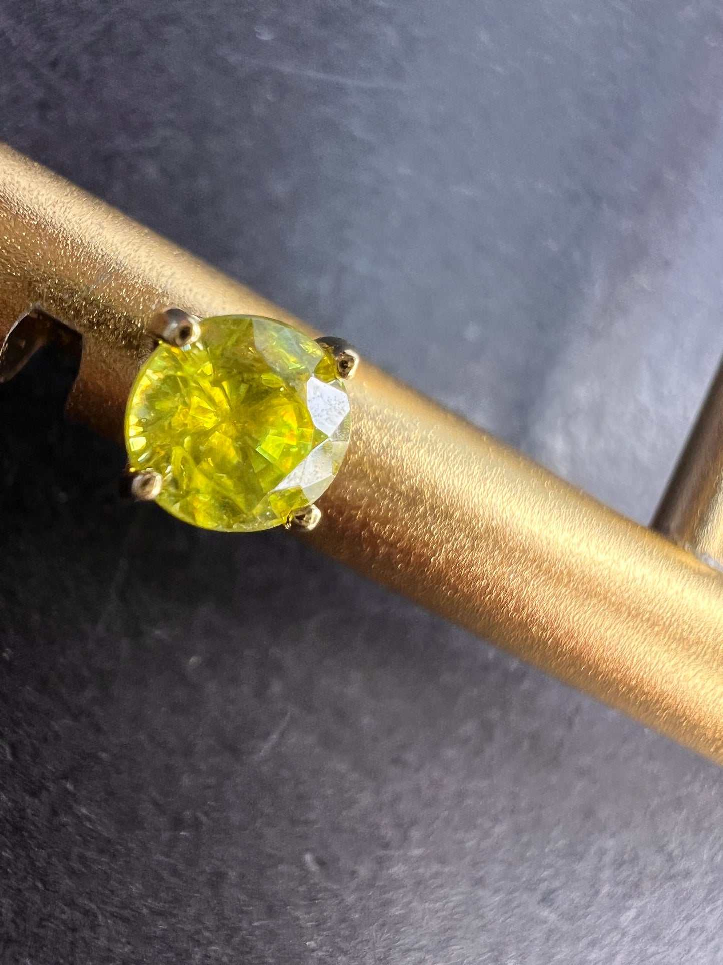 14k yellow gold sava sphene stud earrings