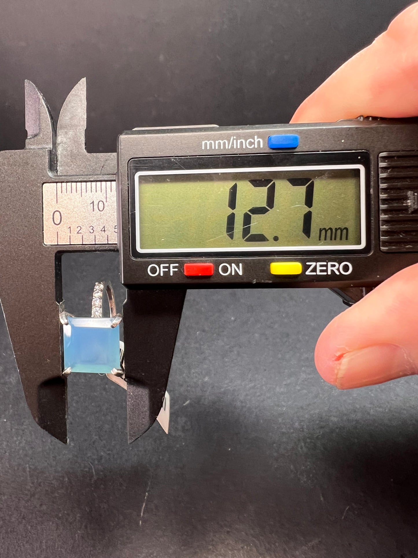 NEW with tag blue chalcedony sterling silver ring size 7