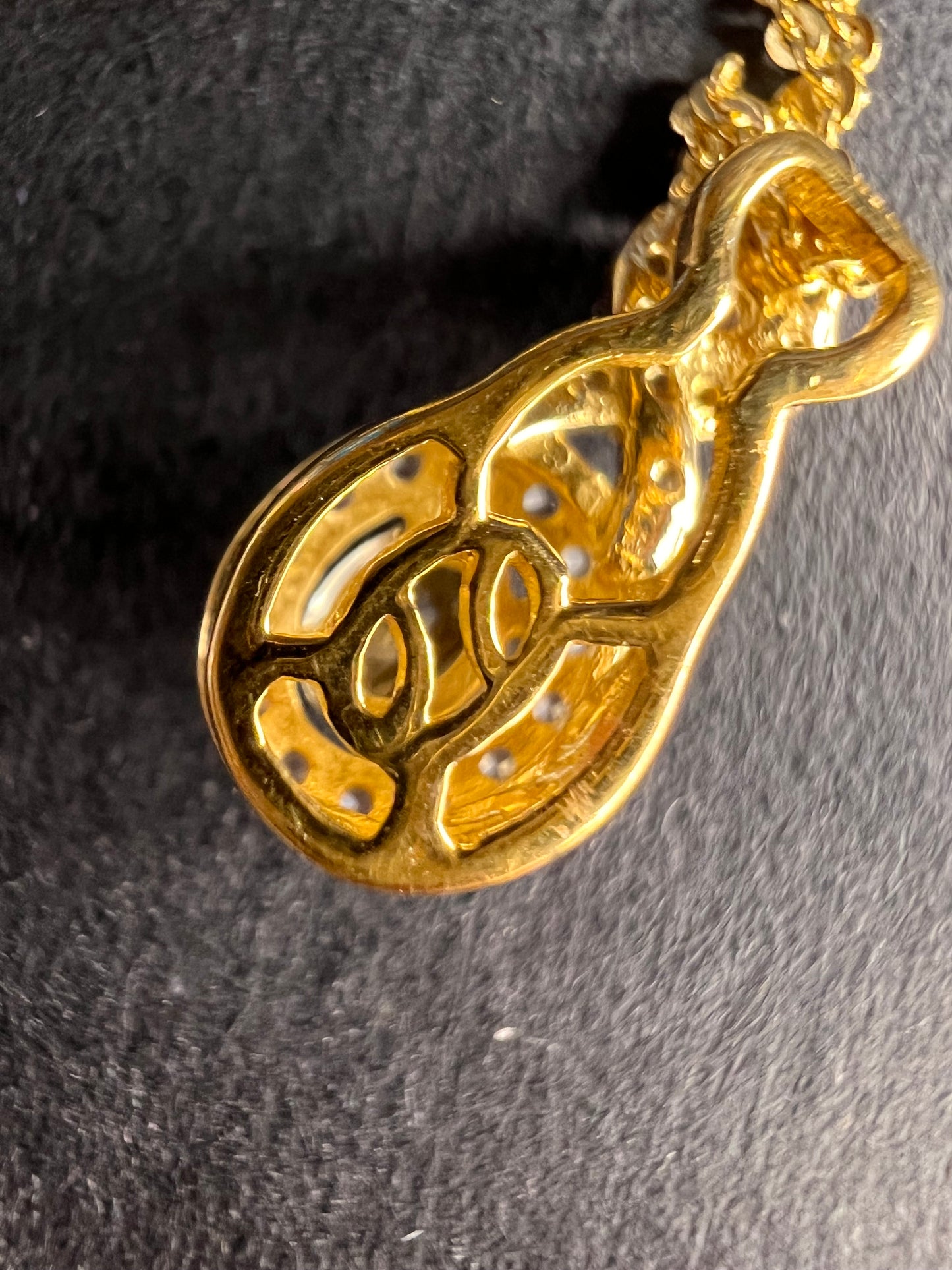 NEW Golden Imperial Topaz pendant necklace in vermeil yellow gold over sterling silver 20 inches
