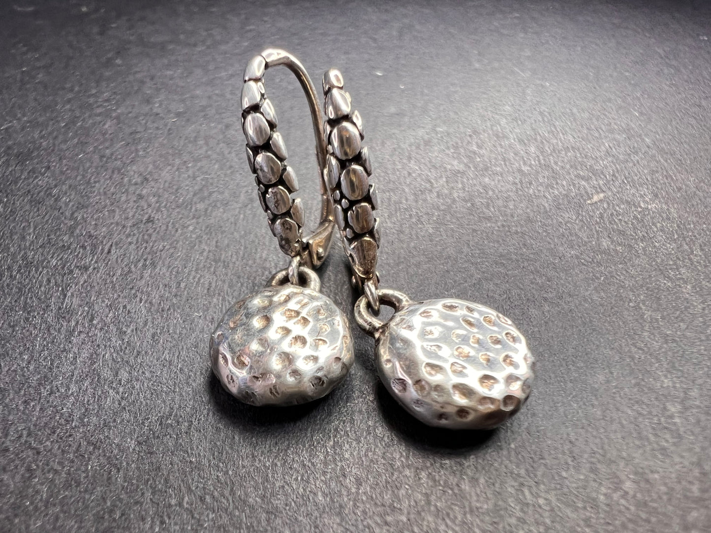 SARDA sterling silver drop disc earrings