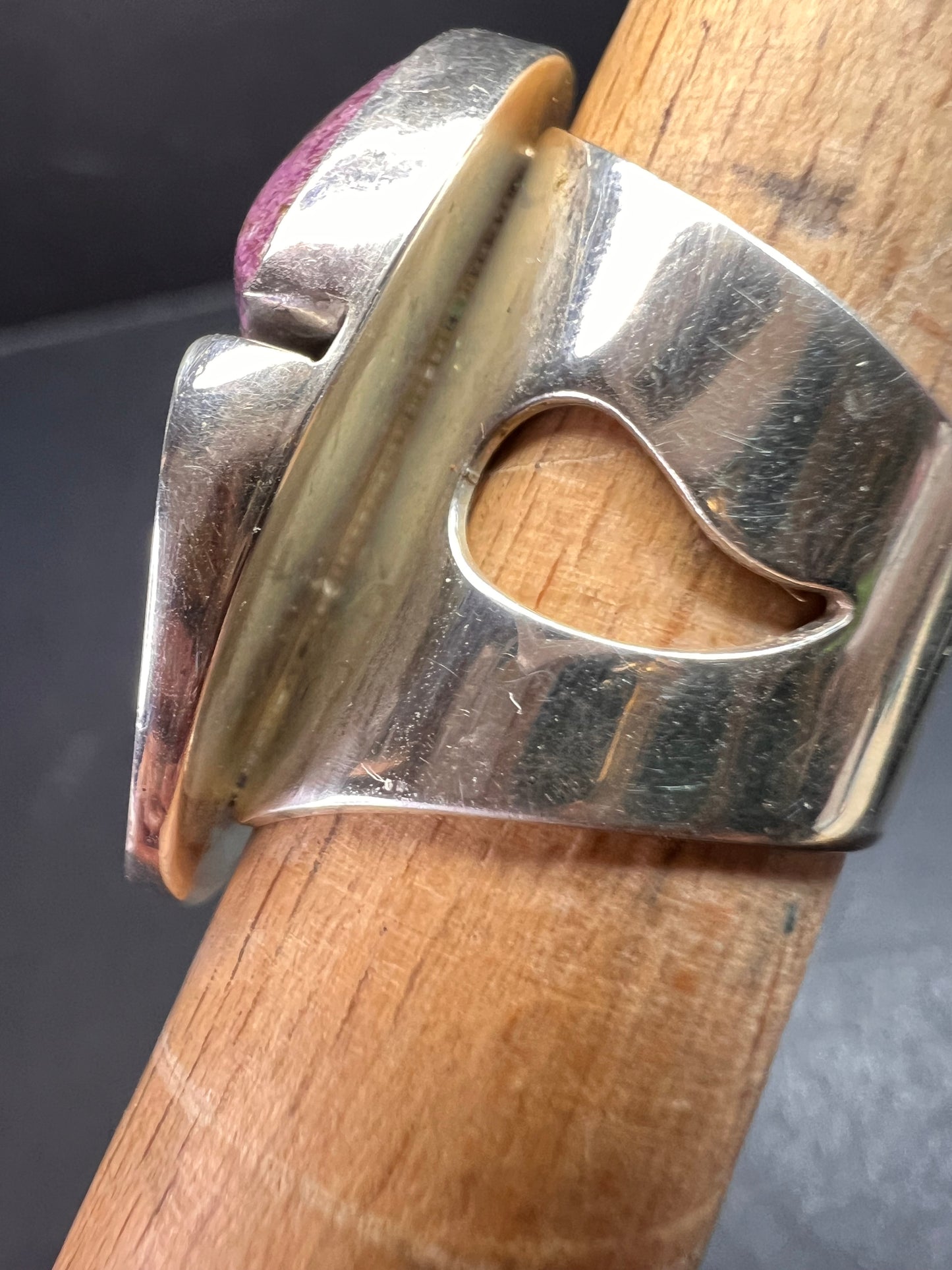 Jay King DRT stichtite sterling silver ring size 6