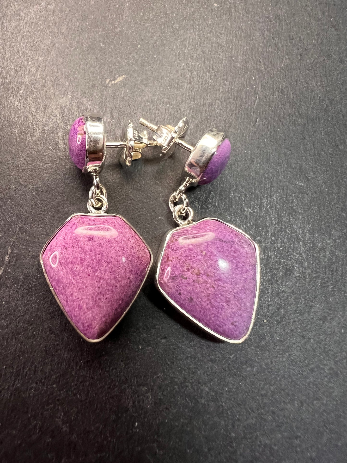 NEW Jay King stichtite sterling silver earrings