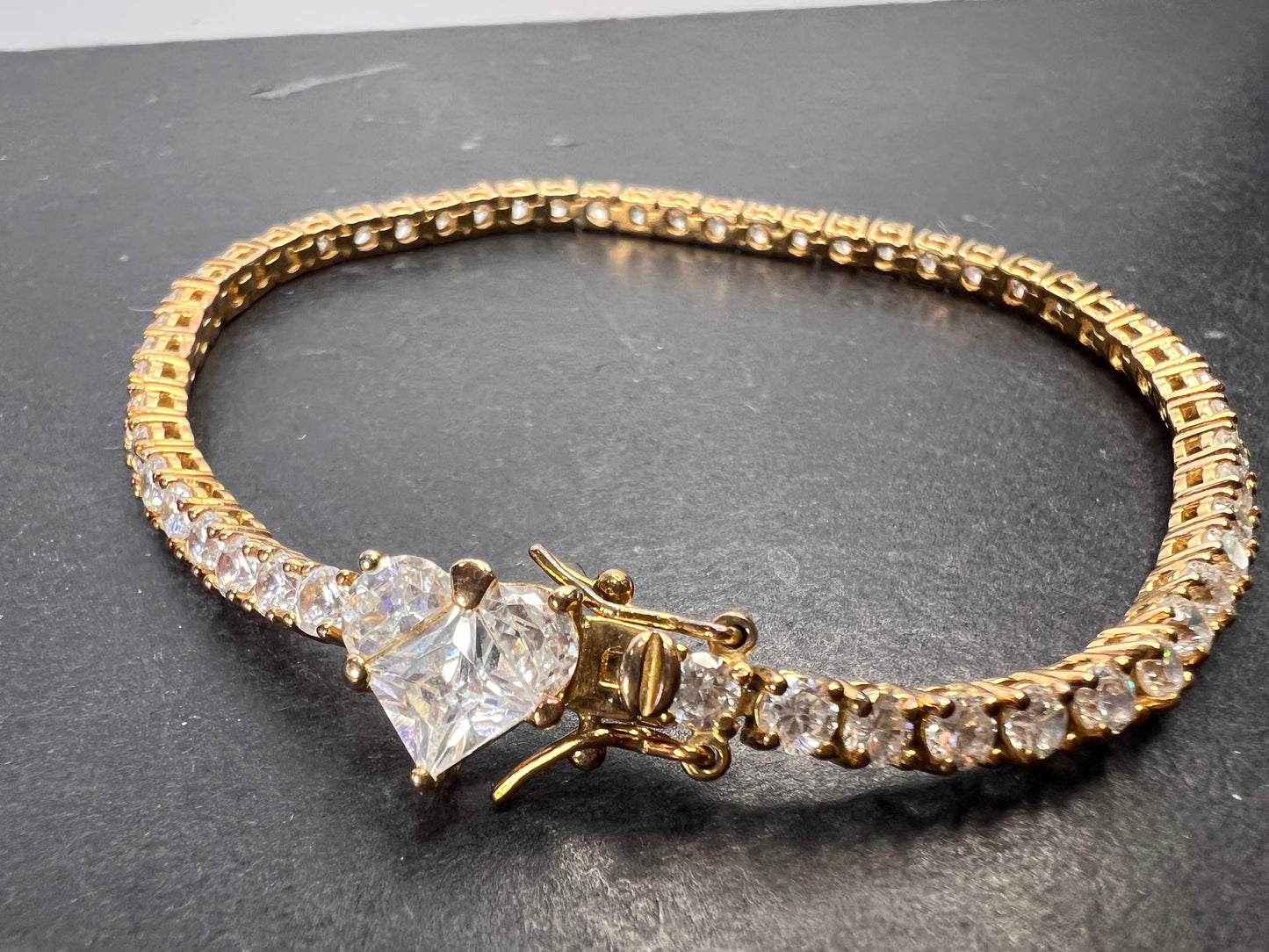 Ross Simons 10ctw 18k gold over sterling silver tennis bracelet